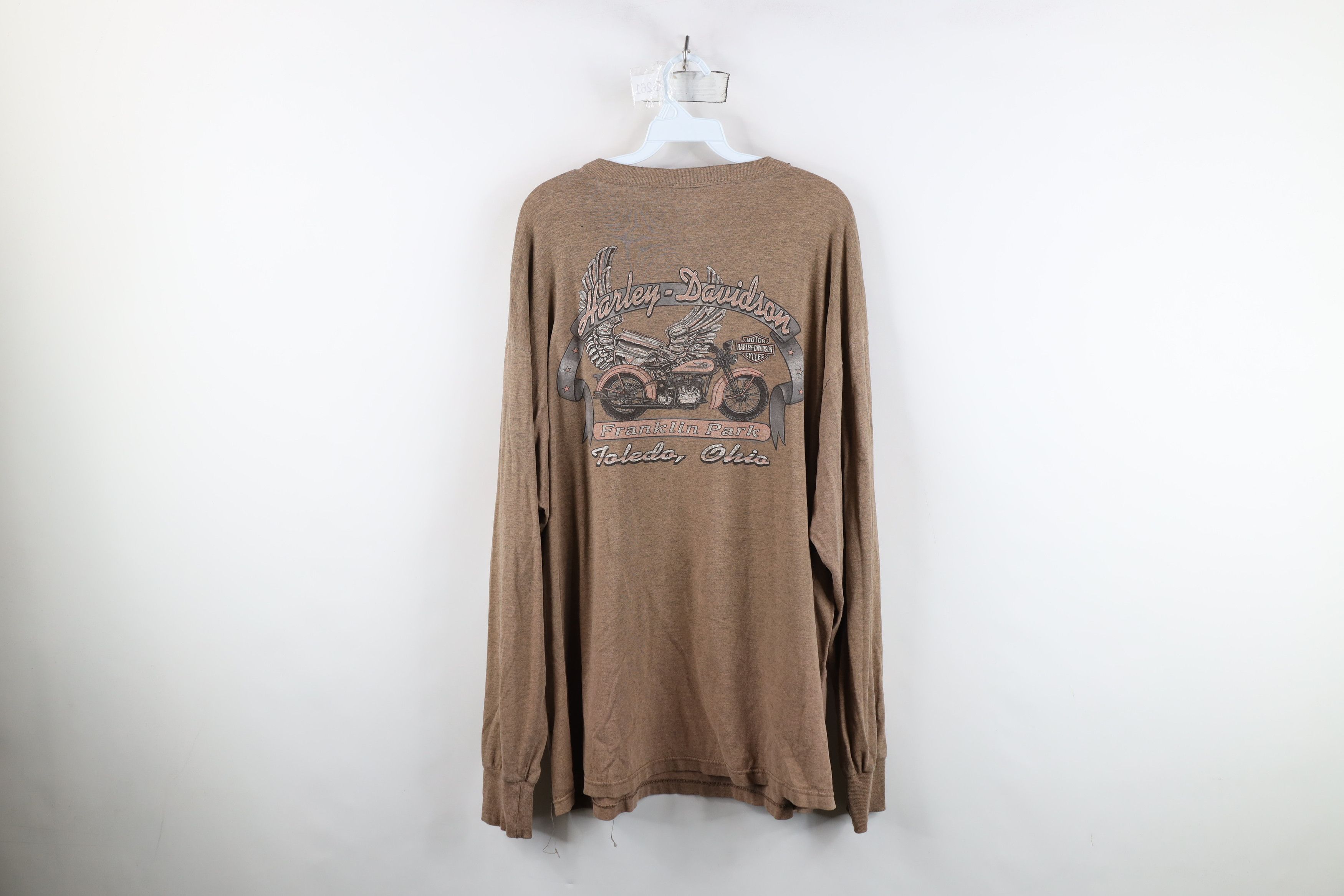 Harley Davidson Vintage 90s Harley Davidson Spell Long Sleeve T-Shirt USA Size US XXL / EU 58 / 5 - 15 Thumbnail