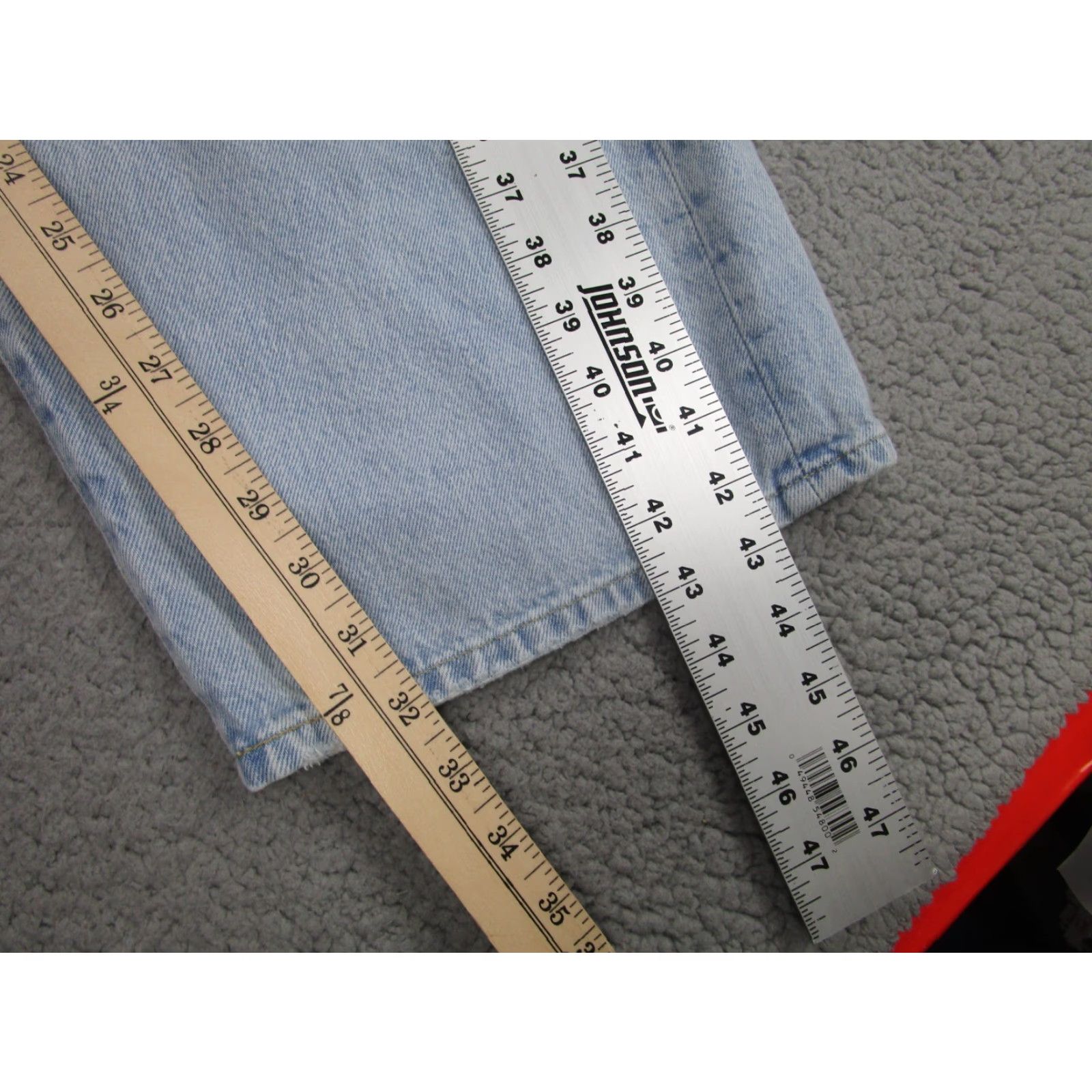 Levi's Levi's 501 Jeans Womens 20W M Plus Light Wash Blue Big E Premium Denim Straight Classic Vintage: No Size 42" / US 20 - 5 Thumbnail