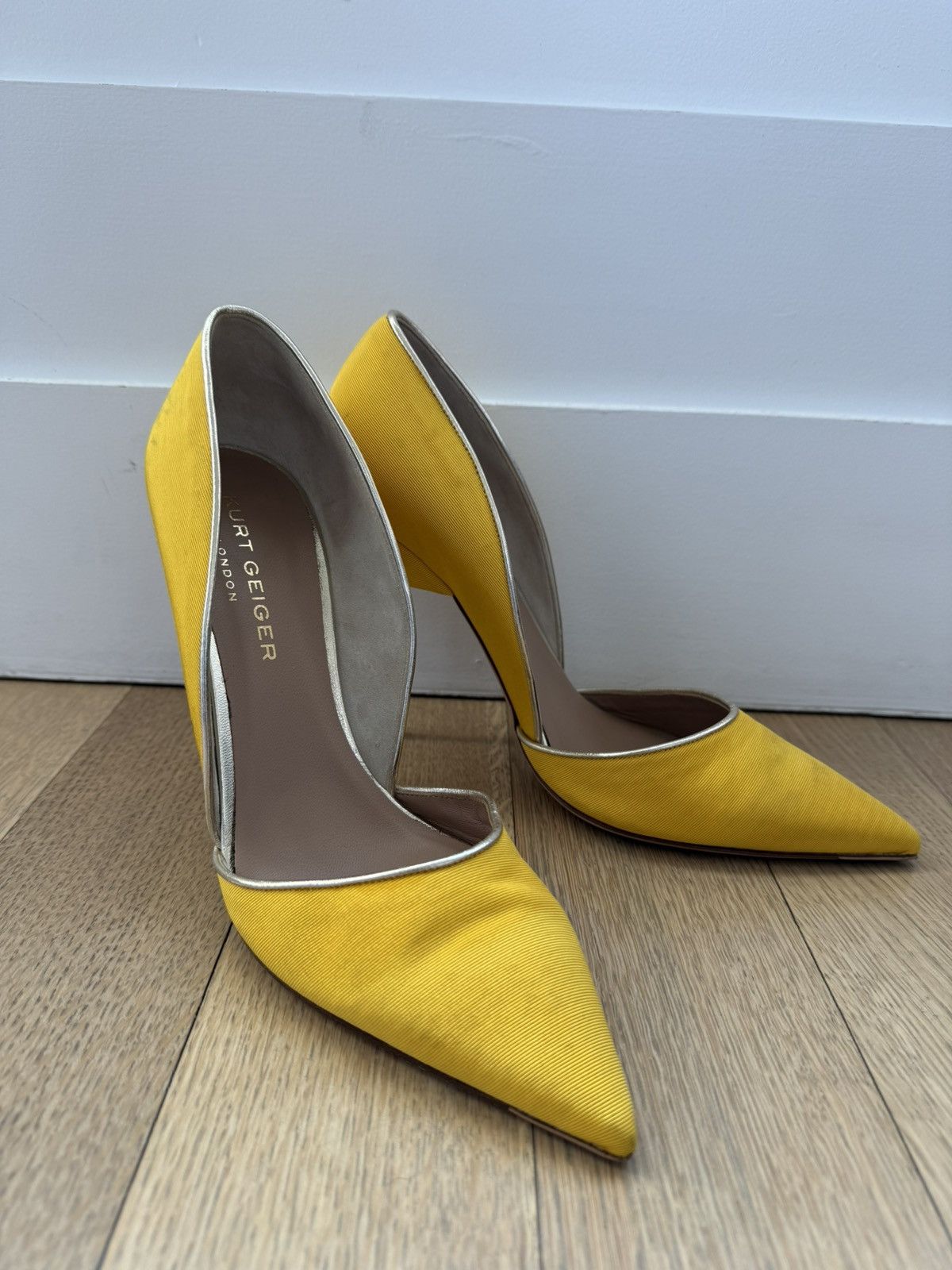 Kurt Geiger Kurt Geiger London Golden Pointed-Toe Heels Size US 11 / IT 41 - 1 Preview