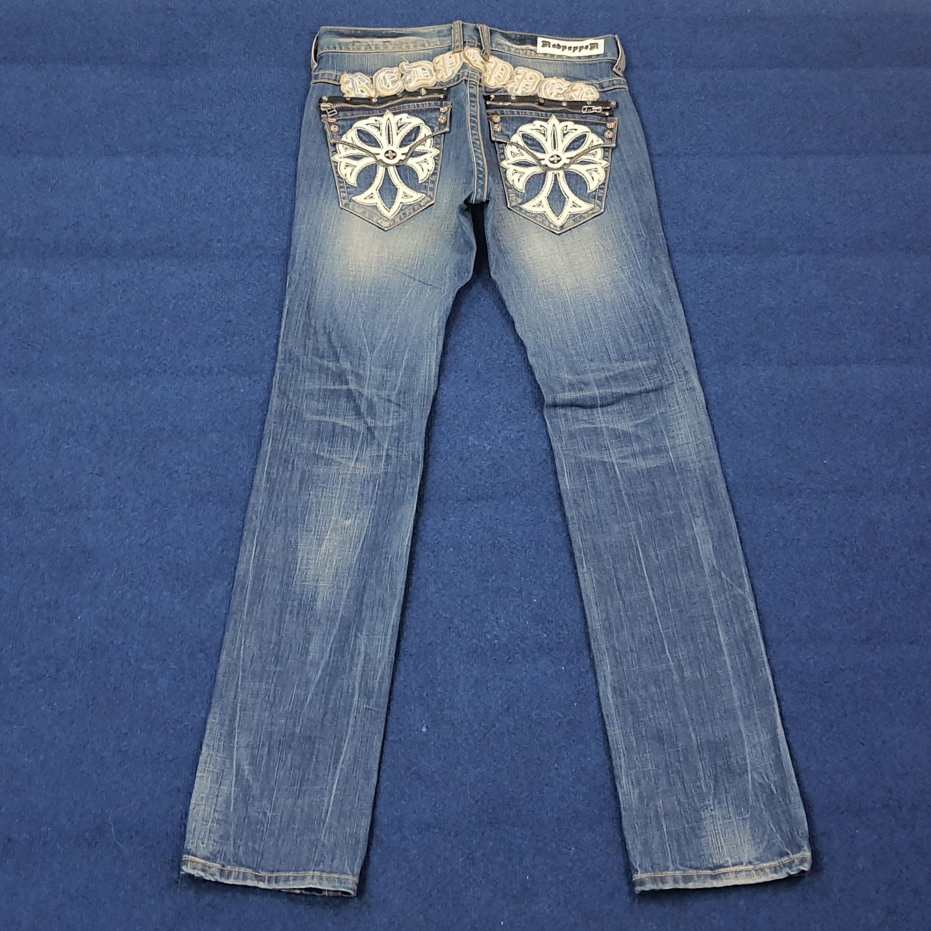 Japanese Brand Vintage Red Pepper Japan Denim Y2K Aesthetic C258N8 Size US 32 / EU 48 - 1 Thumbnail