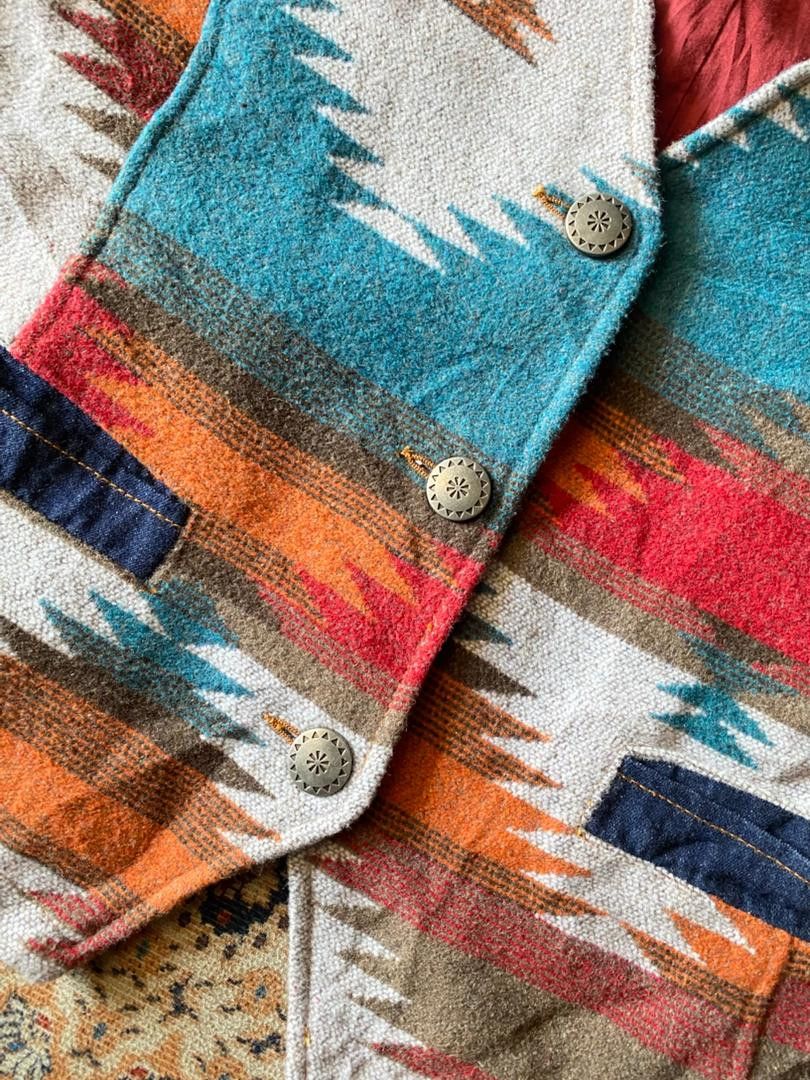 Japanese Brand TITICACA Aztec Navajo Native Vest Japanese Brand Size Medium Size US M / EU 48-50 / 2 - 3 Thumbnail