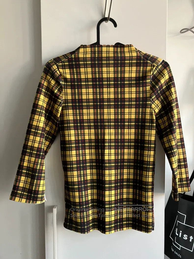 Comme des Garcons Comme Des Garcons Plaid three-quarter sleeve V-neck ruffle Size S / US 4 / IT 40 - 9 Thumbnail