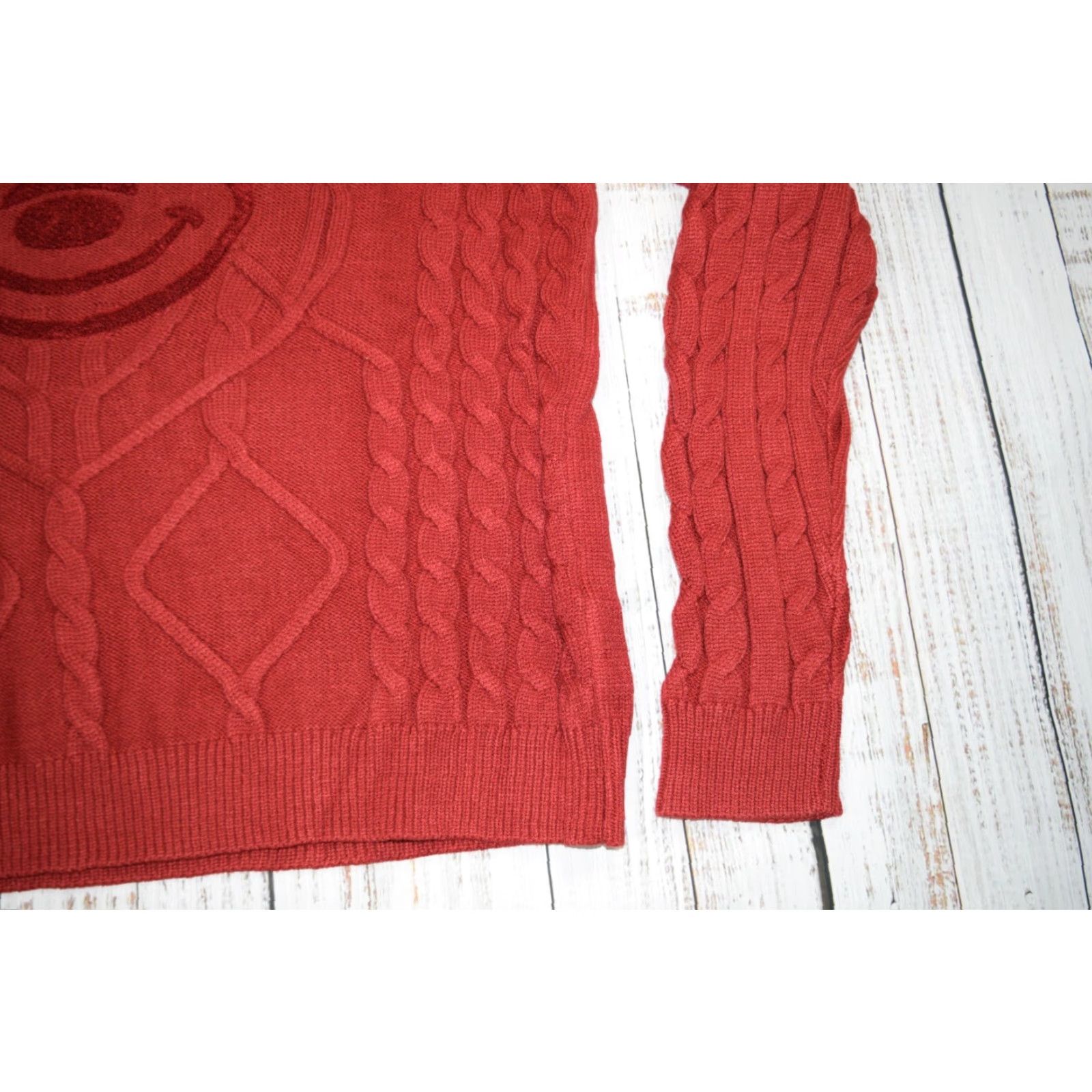 Disney VINTAGE Disney Mickey Mouse Cable Knit Sweater Men 2XL Red Embroidered Pullover Christmas Crew Neck Sweatshirt Mens Size US XXL / EU 58 / 5 - 3 Thumbnail