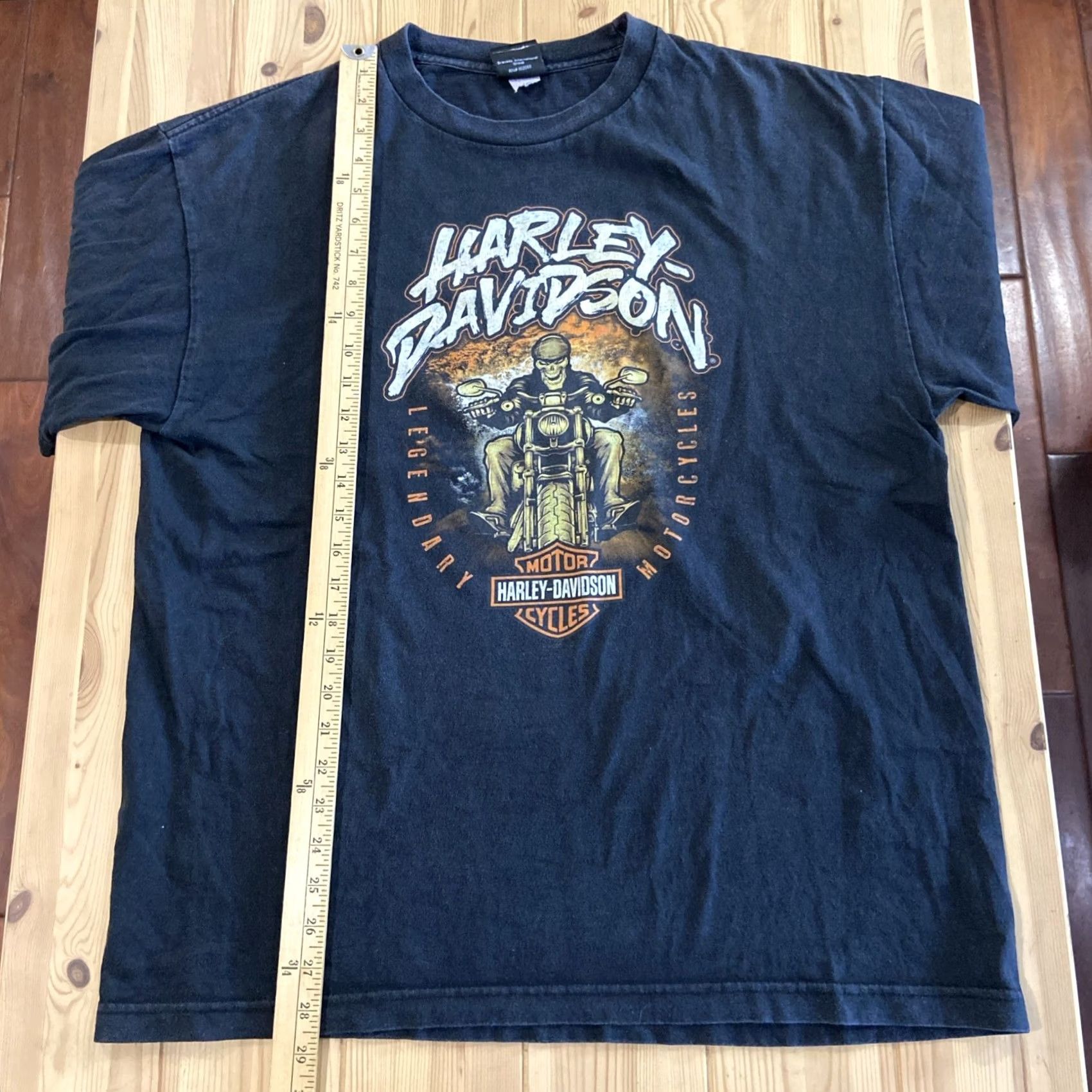 Harley Davidson Harley-Davidson Shirt XL Black Cotton Graphic Print Crew Neck Short Sleeve Men Biker Skull Logo Modern Vintage: N/A Size US XL / EU 56 / 4 - 5 Thumbnail