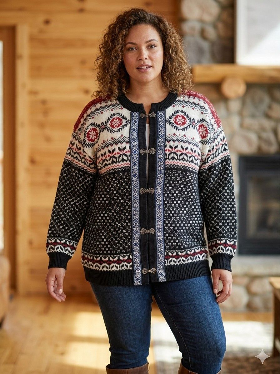 Vintage Vintage Fair Isle Cardigan Buckle Closure Unisex L Size L / US 10 / IT 46 - 9 Thumbnail