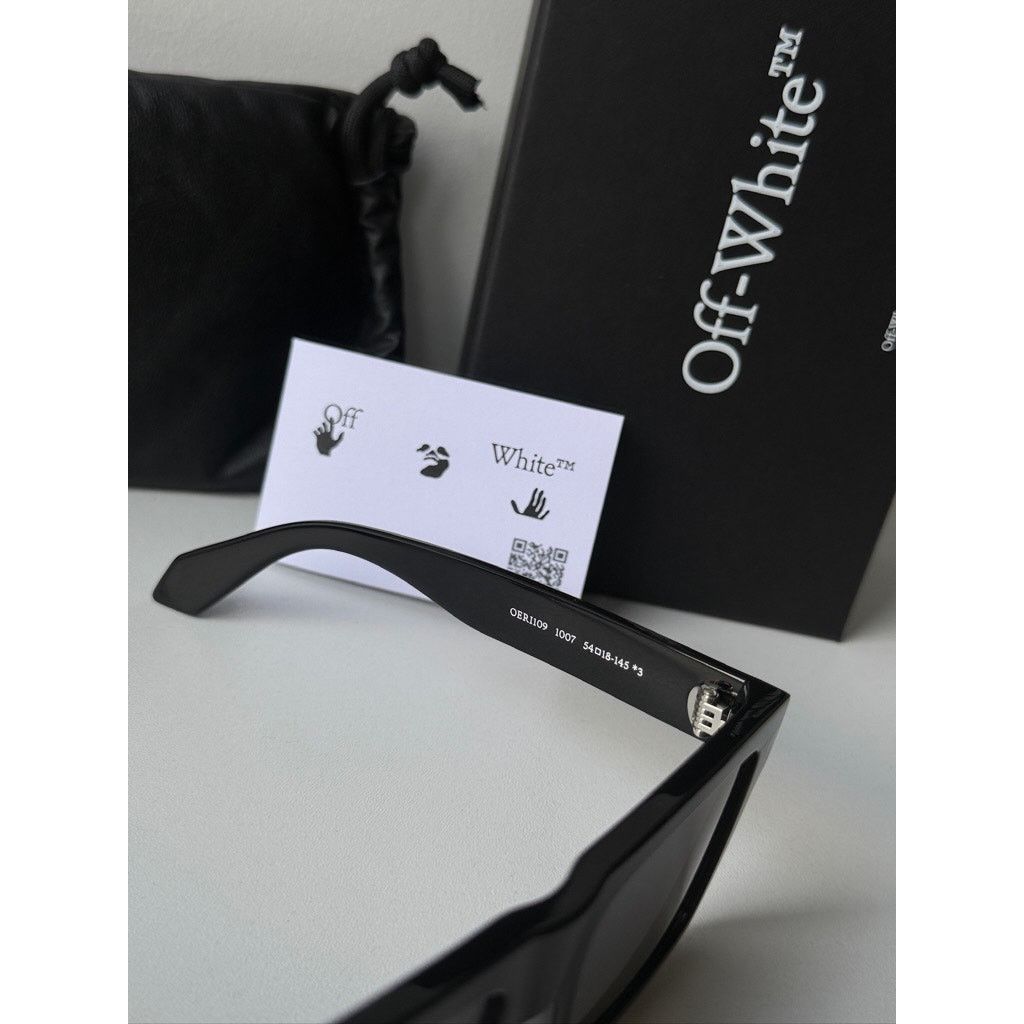 Off-White NEW Off White Lawton Black Unisex Sunglasses Size ONE SIZE - 4 Thumbnail