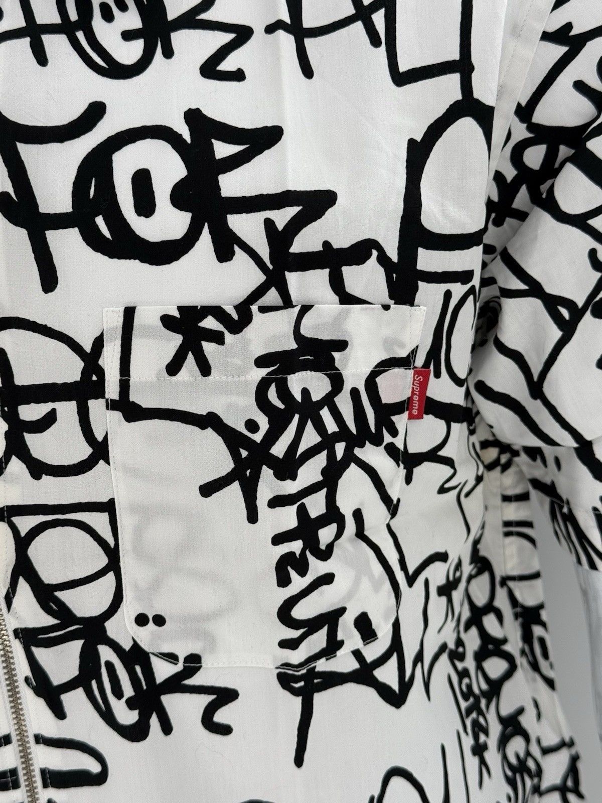 Comme des Garcons SHIRT × Nike × Supreme Supreme Comme des Garcons SHIRT Graphic S/S Shirt Full Zip Size US L / EU 52-54 / 3 - 3 Thumbnail