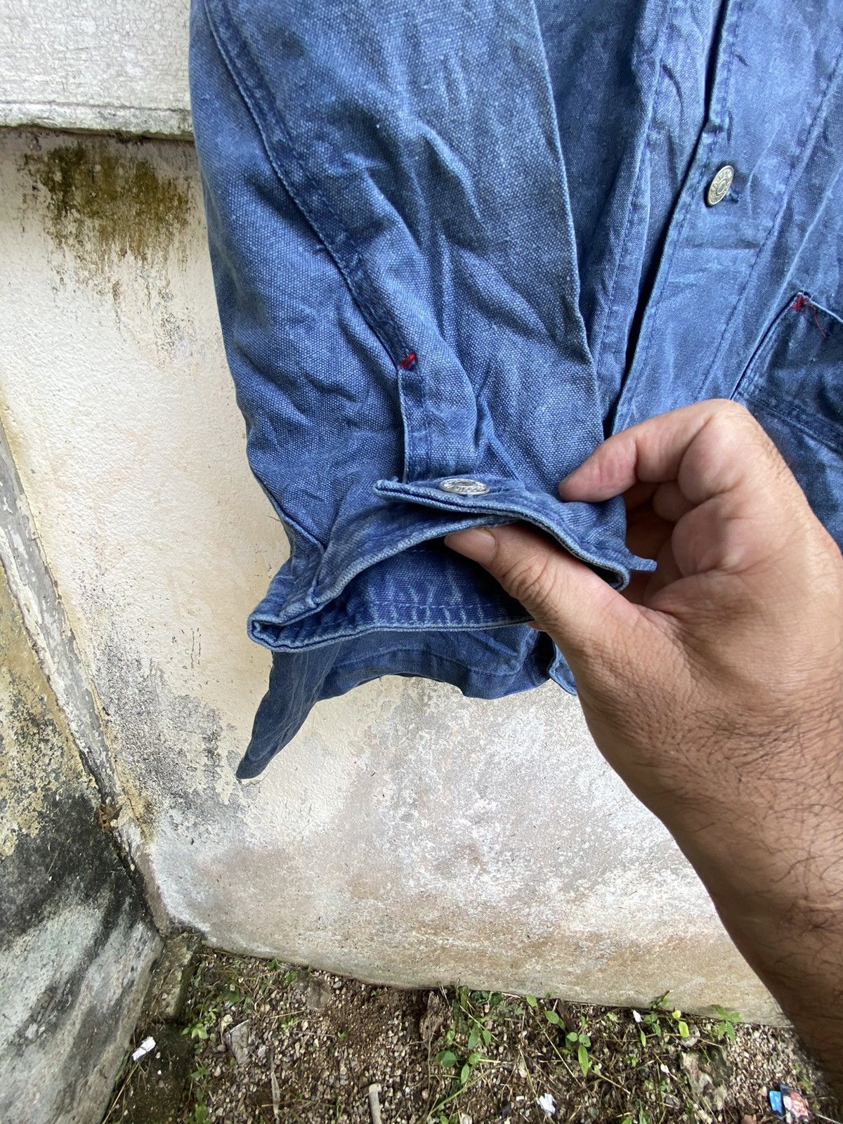 Vintage Vintage James Dean Oversized Denim Chore Jacket Size US L / EU 52-54 / 3 - 7 Thumbnail