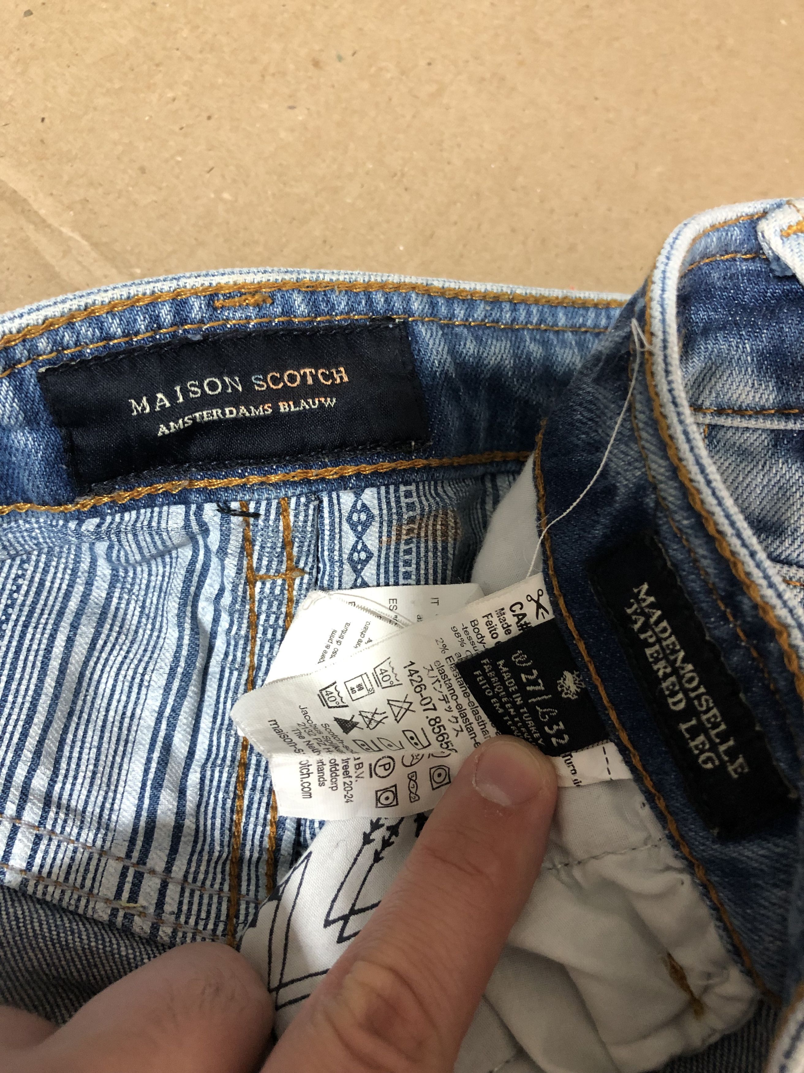 Scotch & Soda Maison Scotch Soda Blue Denim Jeans Pants size 27x32 Size US 27 - 9 Thumbnail