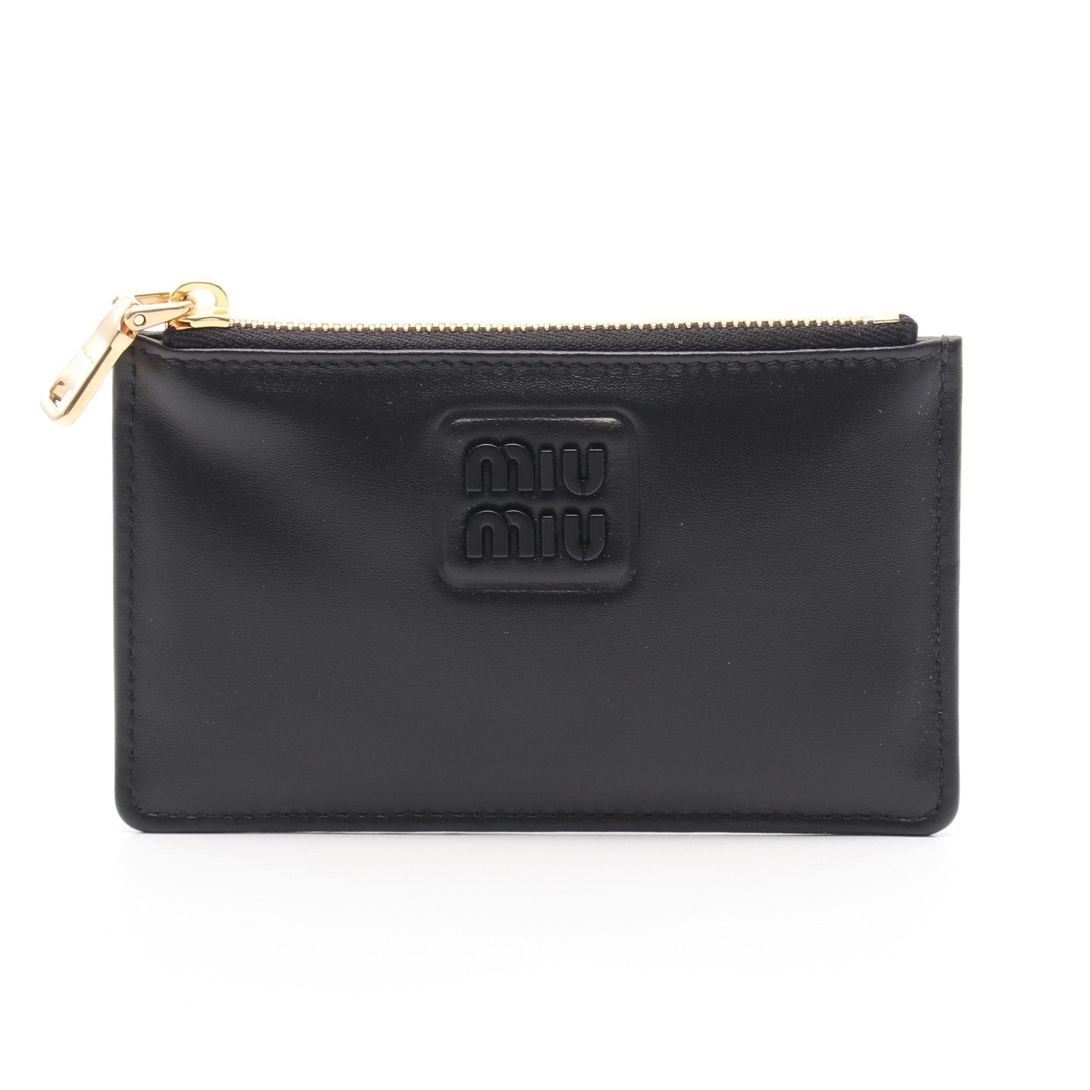 Miu Miu Miu Miu Card Case Leather Black Size ONE SIZE - 1 Thumbnail