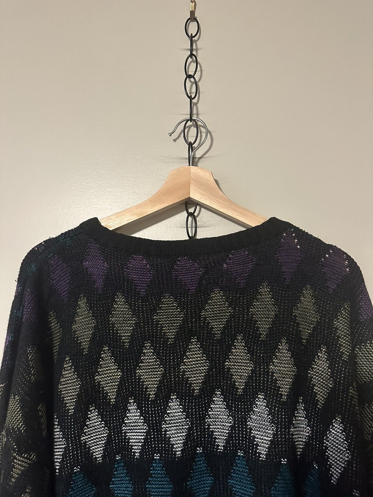 Vintage Vintage Colourful Diamond Striped Sweater Size XL Size US XL / EU 56 / 4 - 6 Thumbnail