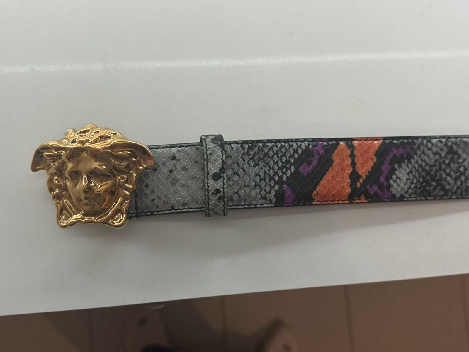 Versace Versace Black, Gray, Orange, Magenta Women's Belt Size ONE SIZE - 1 Thumbnail