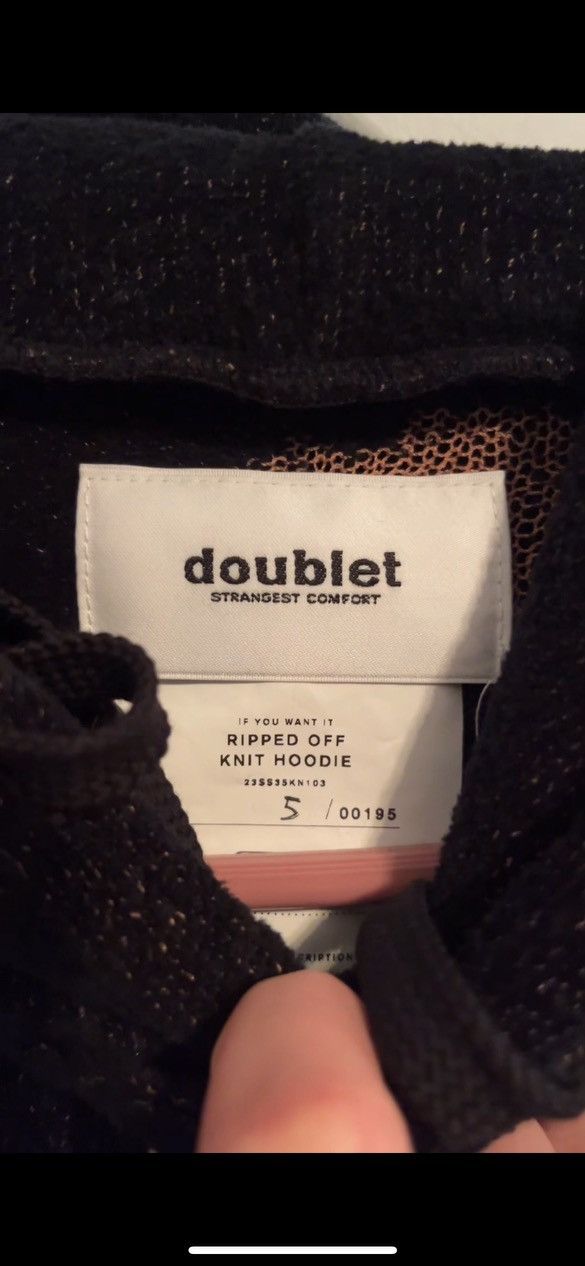 Designer × Doublet × Japanese Brand Doublet Ripped off hoodie (LOWEST PRICE) Size US S / EU 44-46 / 1 - 4 Thumbnail