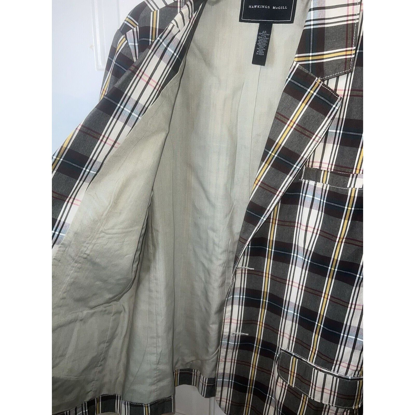 Hawkings Mcgill Hawkings & McGill Blazer Jacket Men’s Large Button Up Cotton Size US L / EU 52-54 / 3 - 3 Thumbnail