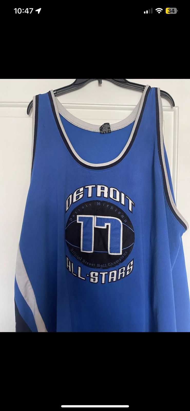 Vintage Detroit All Stars Official Street Ball Champions Basketball Size US XXL / EU 58 / 5 - 2 Thumbnail