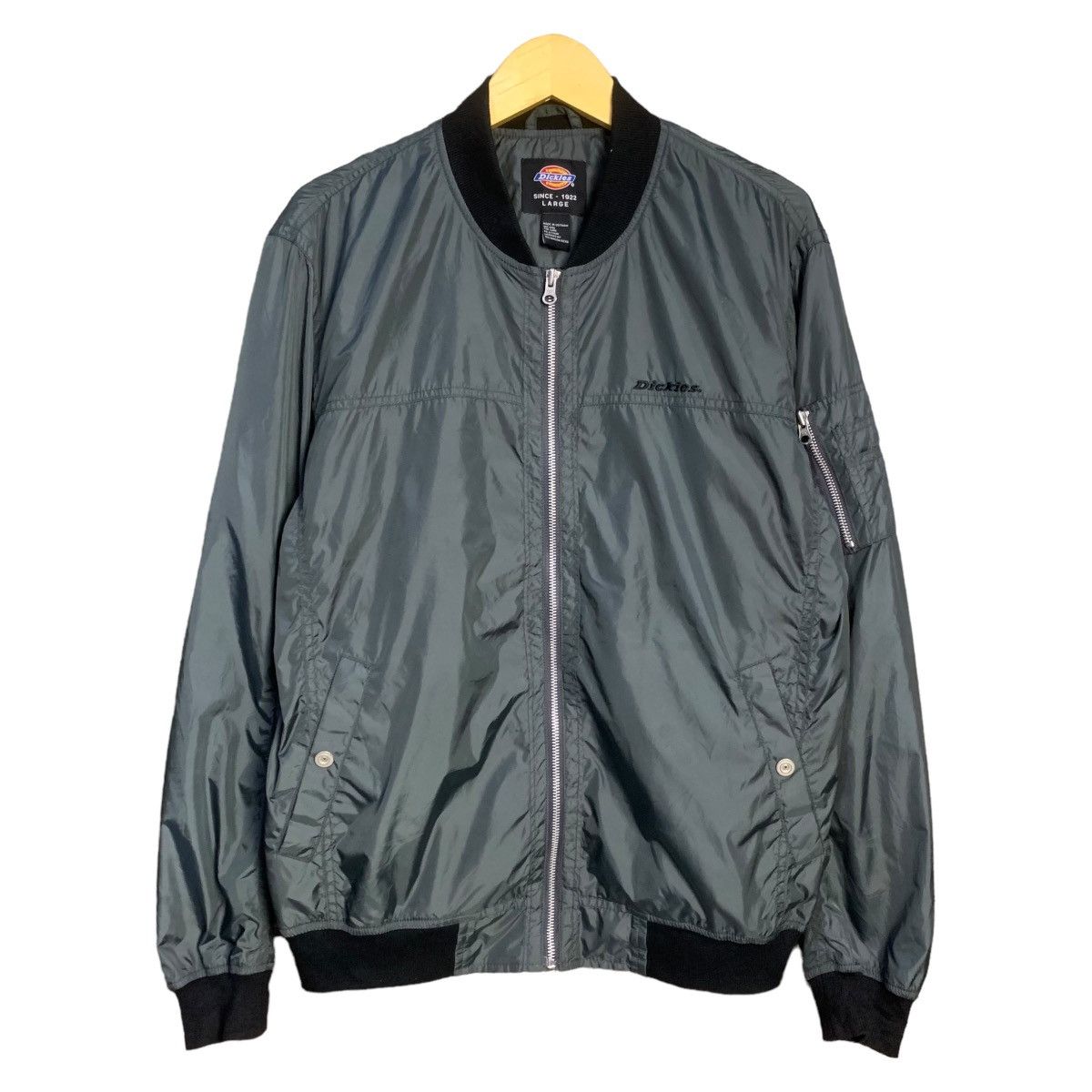 image of Dickies Slim Bomber Jacket in Grey, Men's (Size Large)