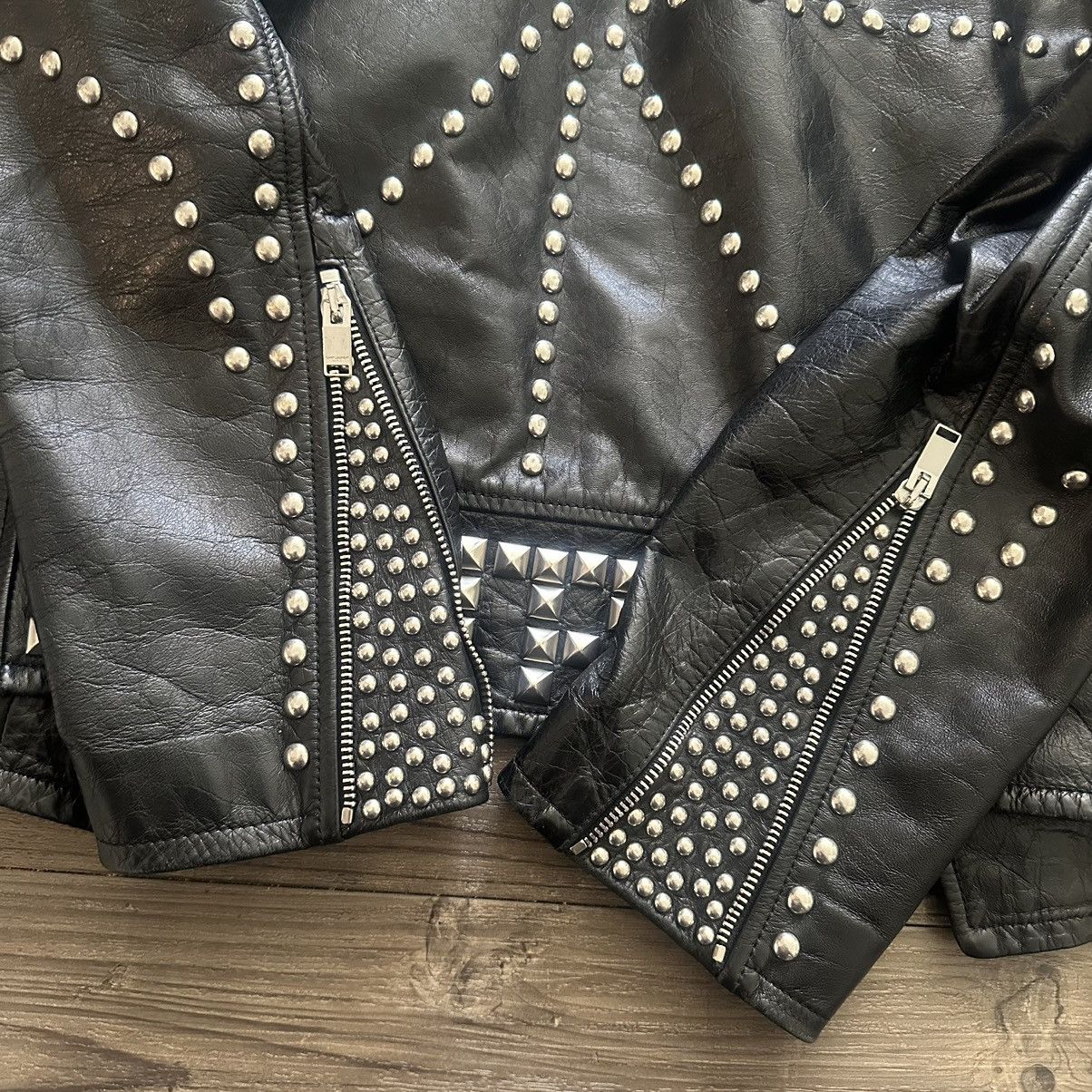 Saint Laurent Paris HEDI SLIMANE SLP STUDDED LEATHER JACKET Size US L / EU 52-54 / 3 - 9 Thumbnail