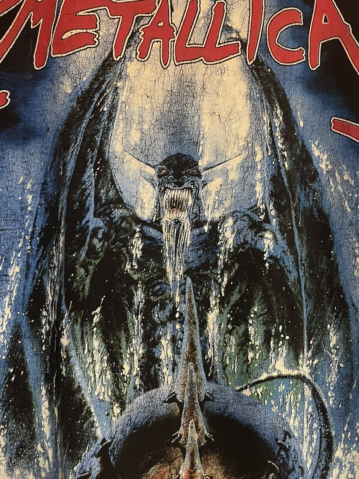 Band Tees Crazy Rare Vintage 90s Metallica Demon Skull AOP T-shirt Size US XL / EU 56 / 4 - 10 Thumbnail