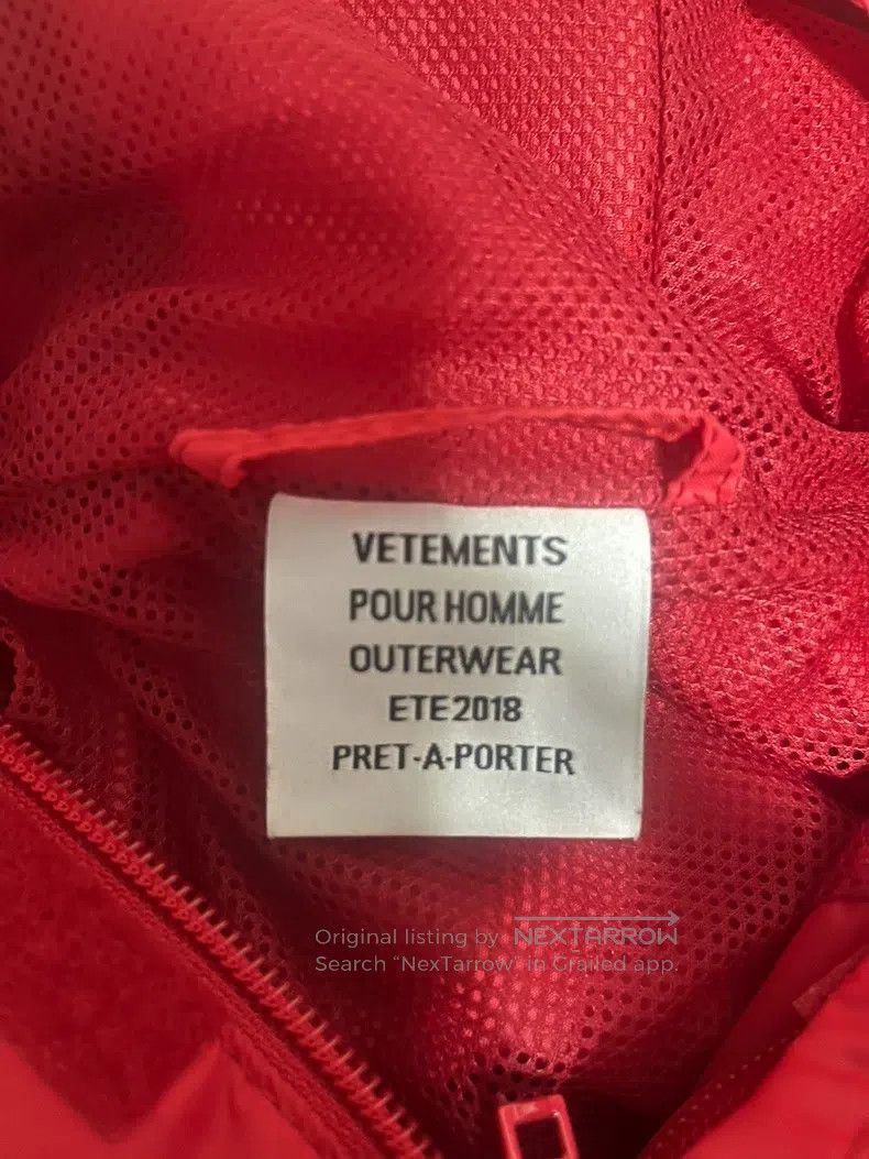 Vetements Vetements Red windbreaker jacket Size US XS / EU 42 / 0 - 4 Thumbnail