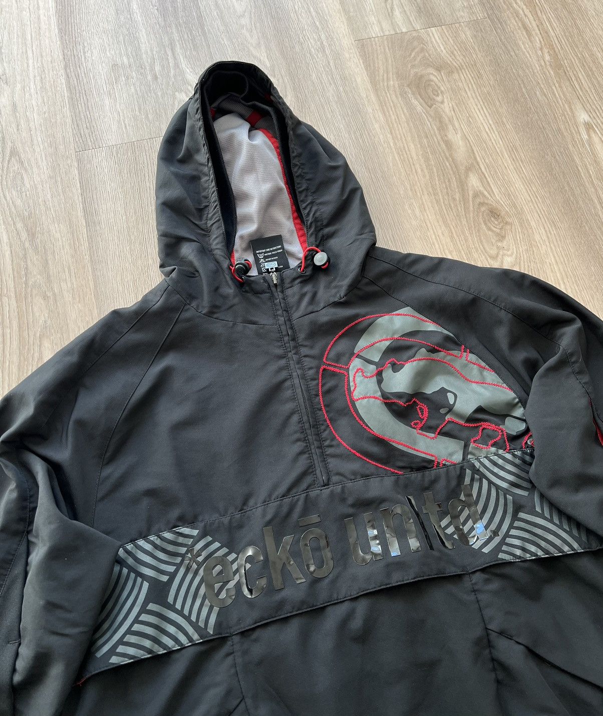 Ecko Unltd. × Vintage Vintage Ecko Unltd Black Anorak Jacket Size US S / EU 44-46 / 1 - 6 Thumbnail