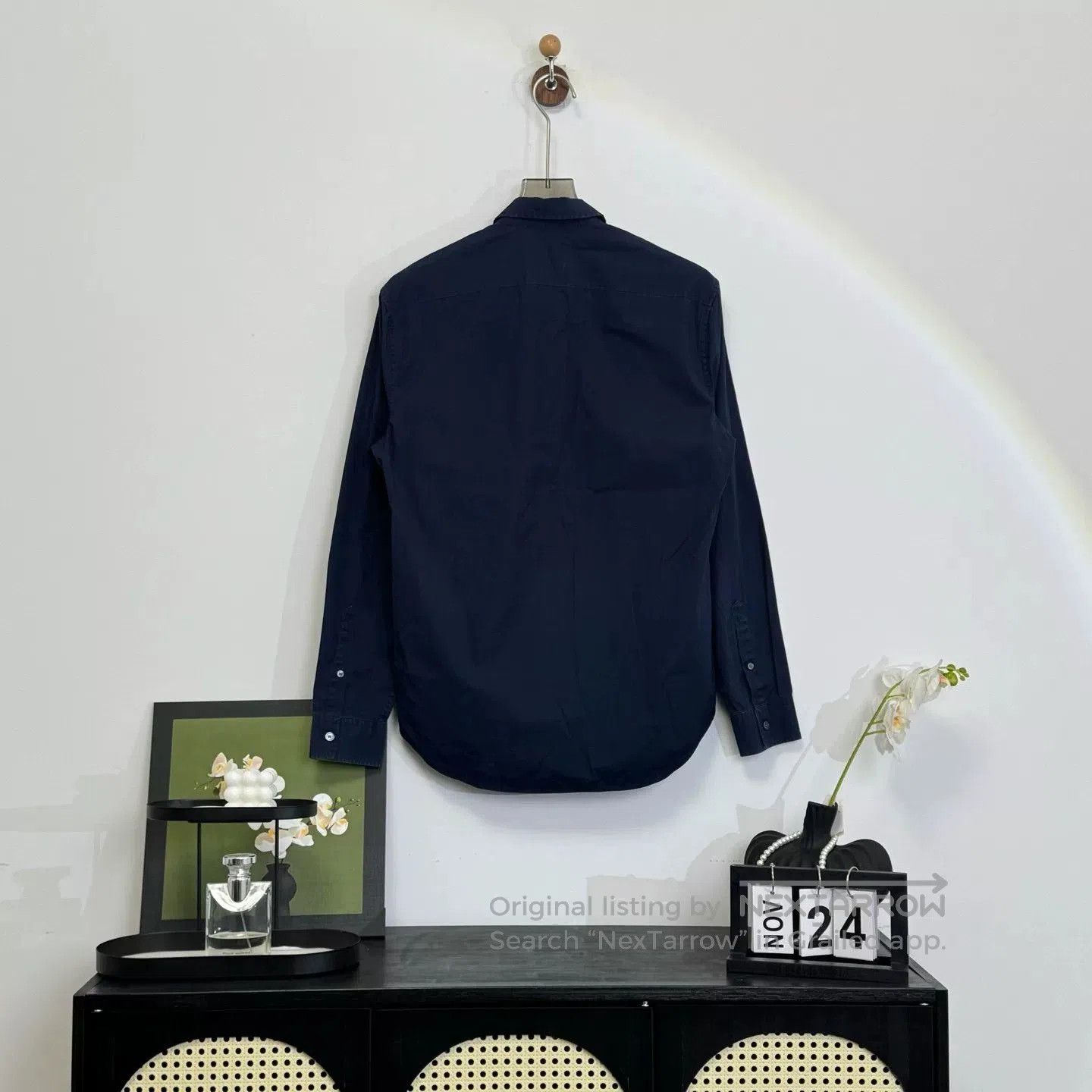 Burberry Burberry Navy Embroidered Logo Shirt Size S. Size US S / EU 44-46 / 1 - 2 Thumbnail