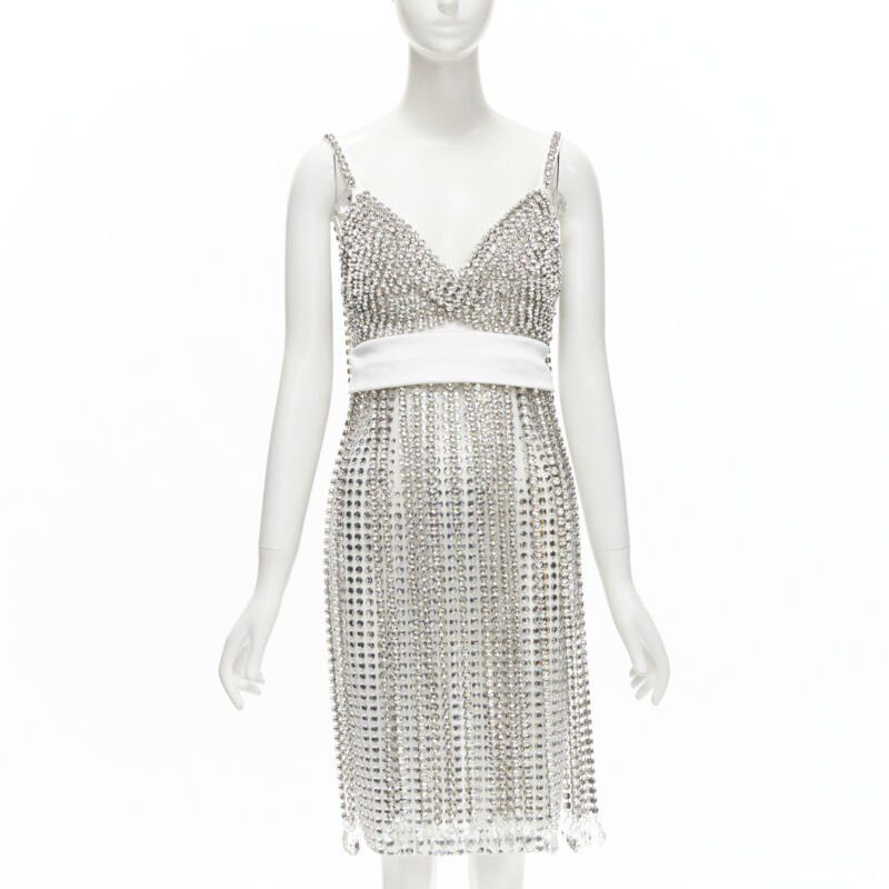 Burberry new BURBERRY RICCARDO TISCI Runway rhinestone crystal flapper dress UK6 S Size M / US 6-8 / IT 42-44 - 1 Thumbnail