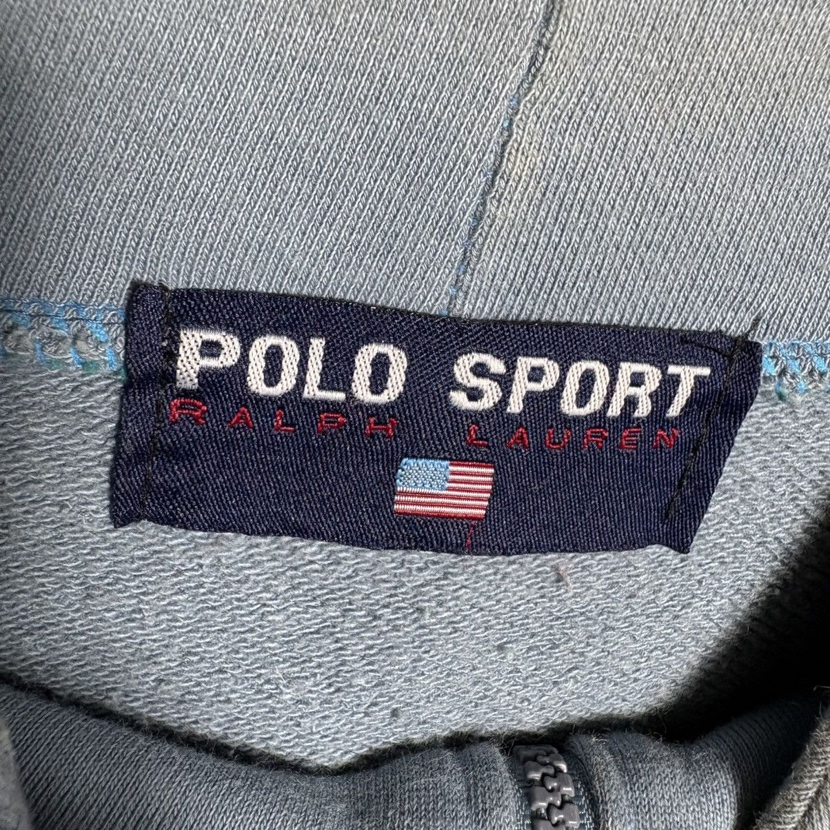 Polo Ralph Lauren Vintage 90s Polo Ralph Lauren Logo Flag Full Zip Hoodie Size US L / EU 52-54 / 3 - 7 Thumbnail