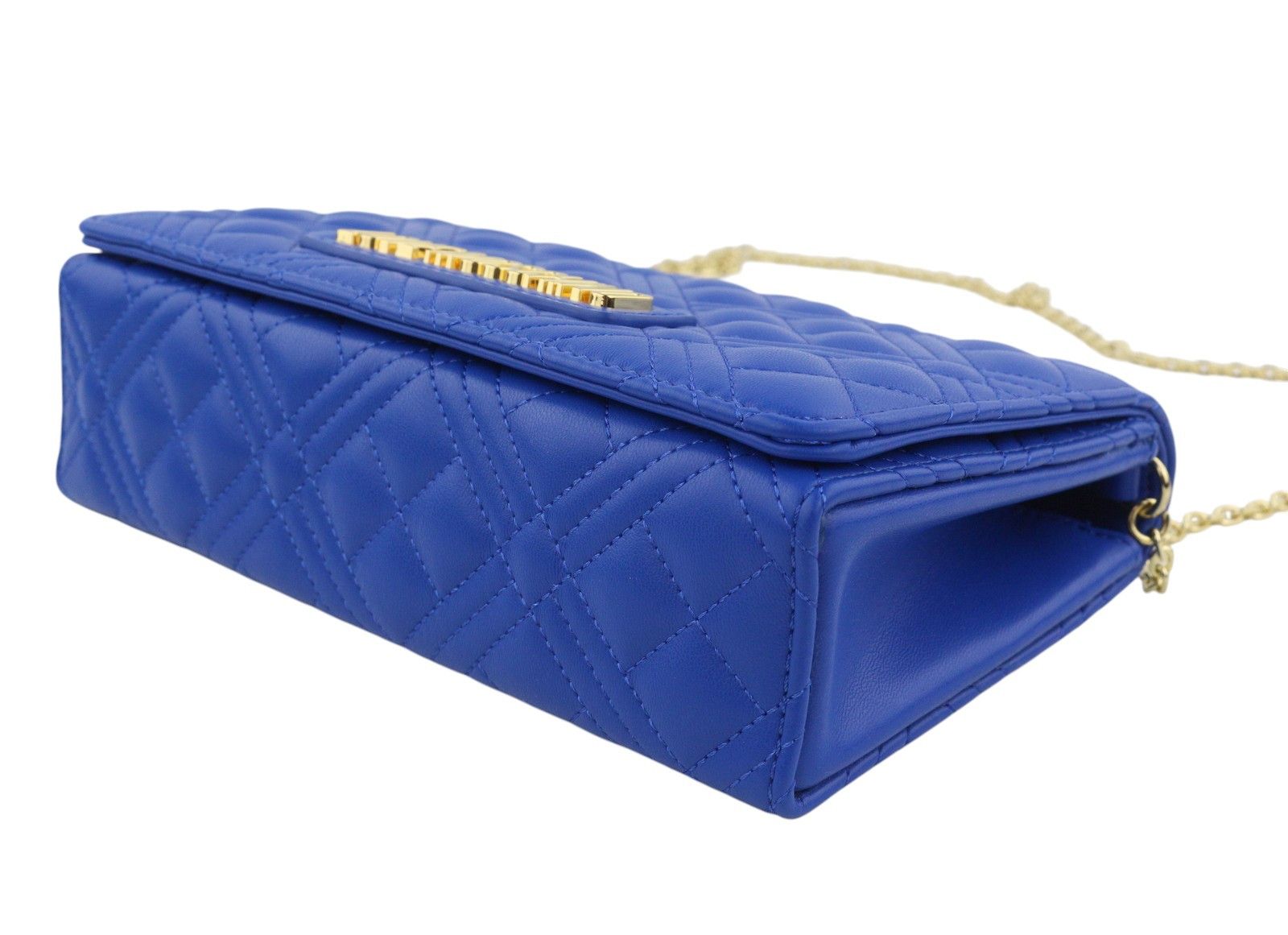 Love Moschino BORSA QUILTED PU ZAFFIRO OS Blue Crossbody 87746 Size ONE SIZE - 7 Thumbnail