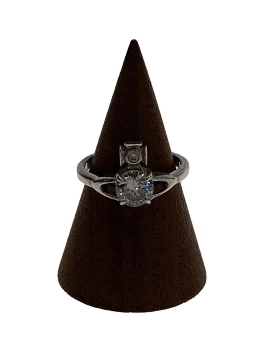 Pre-owned Vivienne Westwood 0.925 Gem Stone Orb Ring In Silver