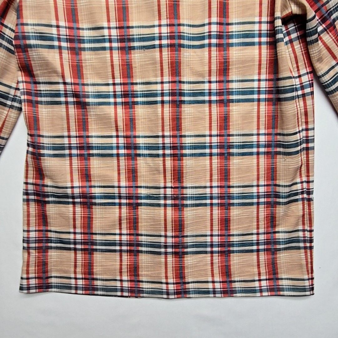 Vintage Vintage Plaid Button-Up Beige Red Blue Checkered Small Shirt Size S / US 4 / IT 40 - 9 Thumbnail