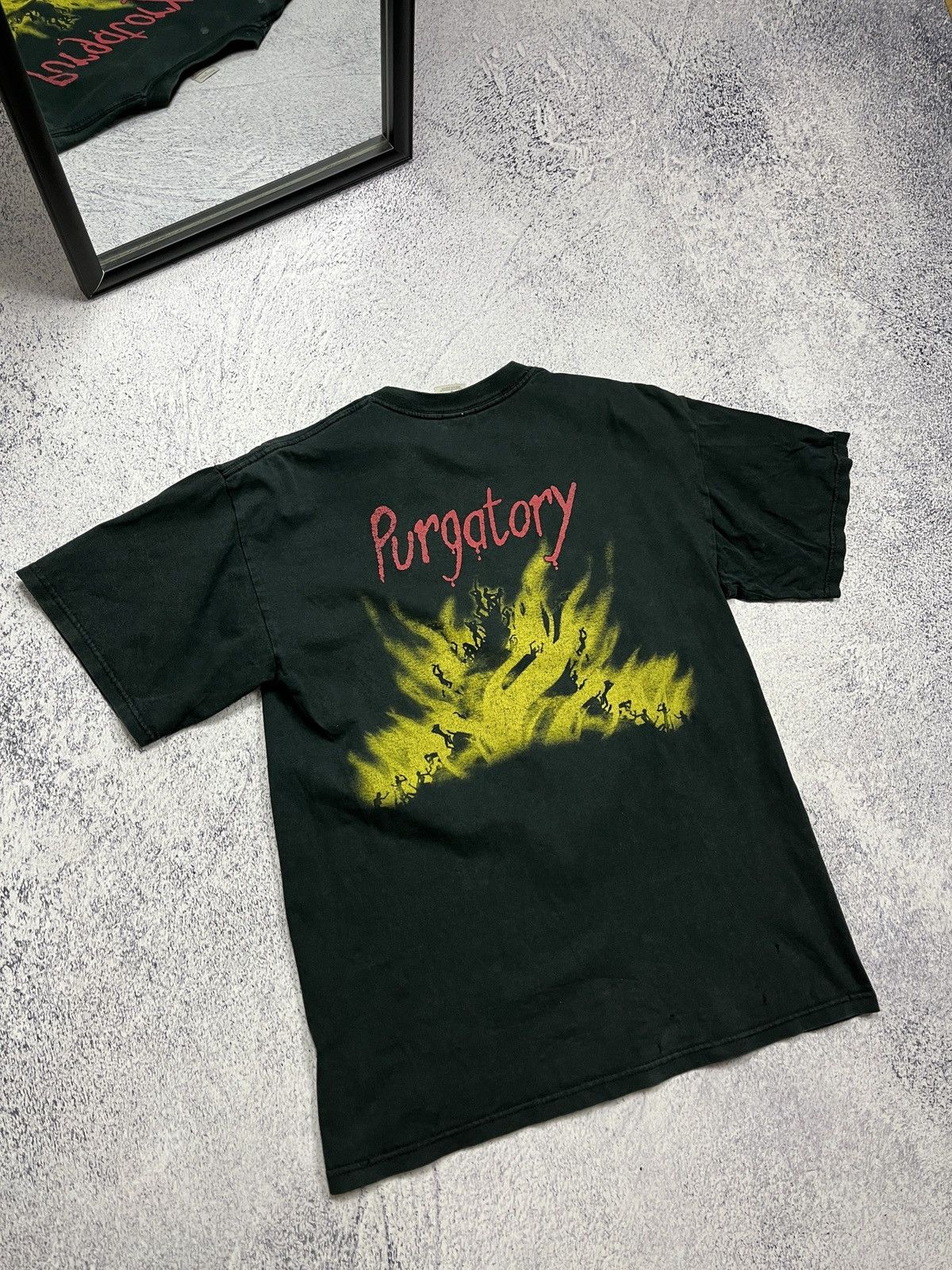 Band Tees × Iron Maiden × Vintage Vintage 2000's Iron Maiden Purgatory Tour Distressed T-shirt Size US M / EU 48-50 / 2 - 15 Thumbnail