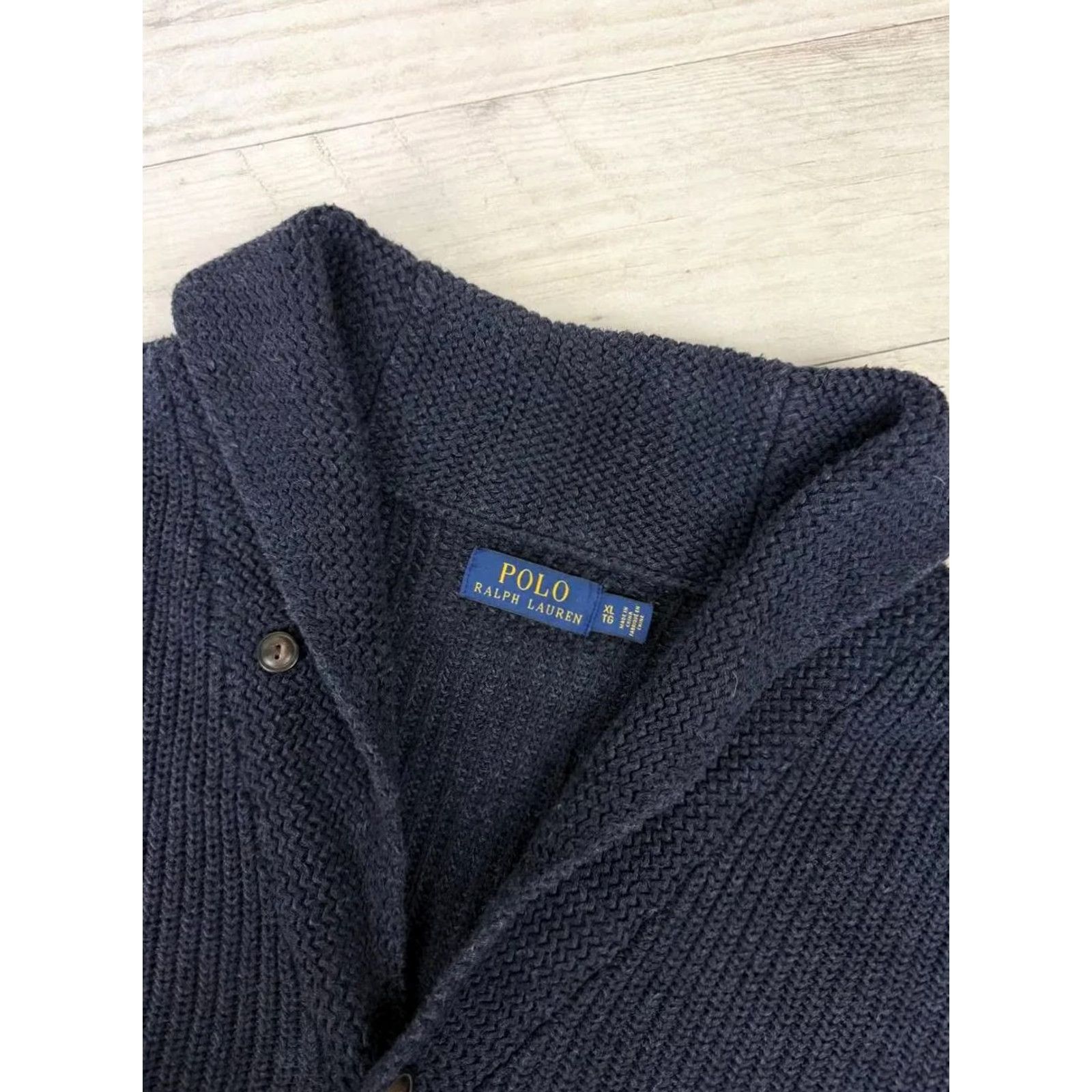 Polo Ralph Lauren VINTAGE Polo Ralph Lauren Cardigan Sweater Shirt XL Blue (Men) Size US XL / EU 56 / 4 - 2 Thumbnail