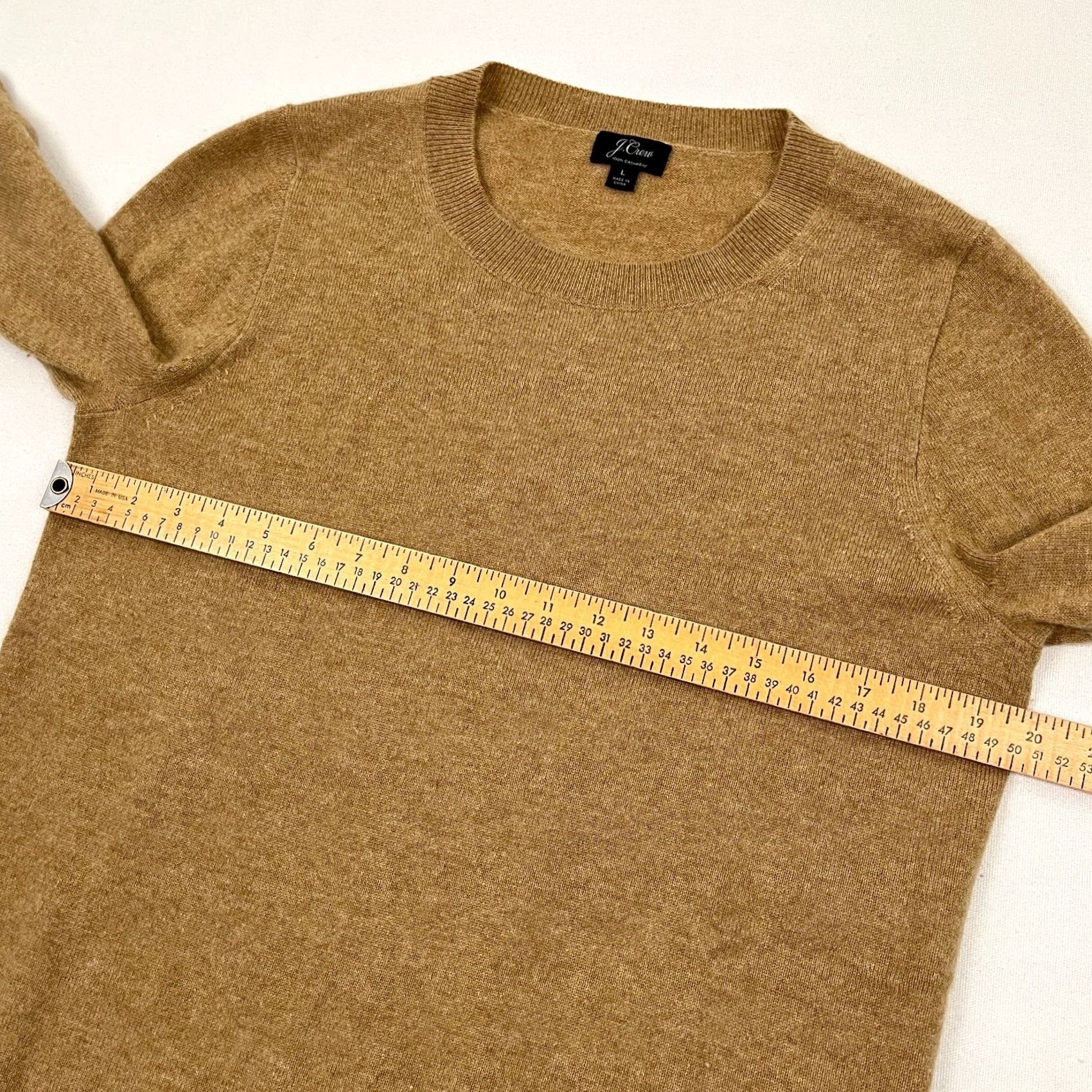 J.Crew J.CREW Cashmere Sweater Women L Brown Crew Pullover Old Money Quiet Luxury K1313 Size L / US 10 / IT 46 - 5 Thumbnail