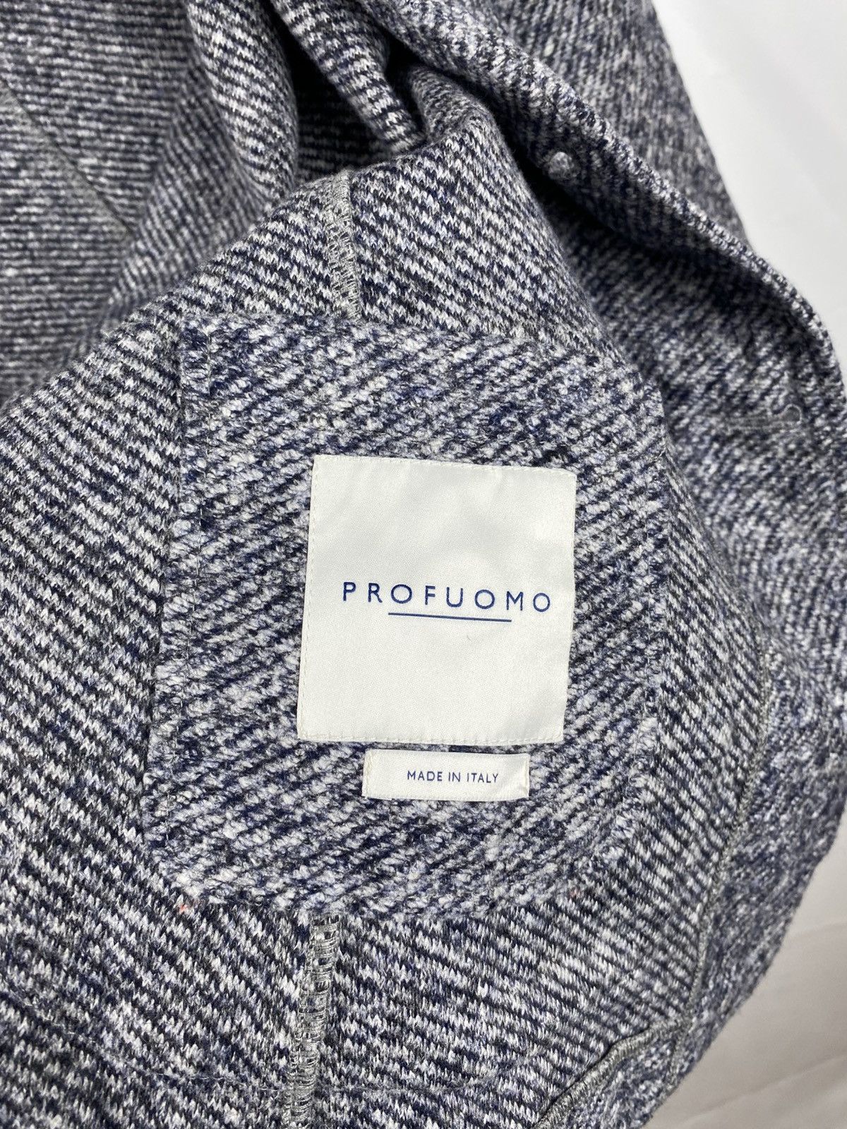 Other Profuomo Unlined Blazer Knit Melange Wool Cotton size 52 Size 42L - 10 Thumbnail