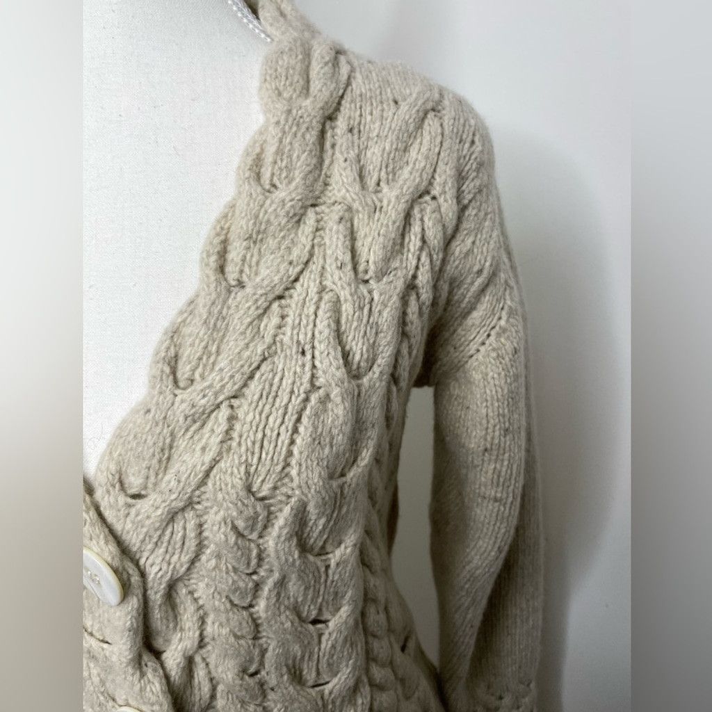 Other IrelandsEye Wool Cashmere Horseshoe Cable Cardigan M Size M / US 6-8 / IT 42-44 - 4 Thumbnail