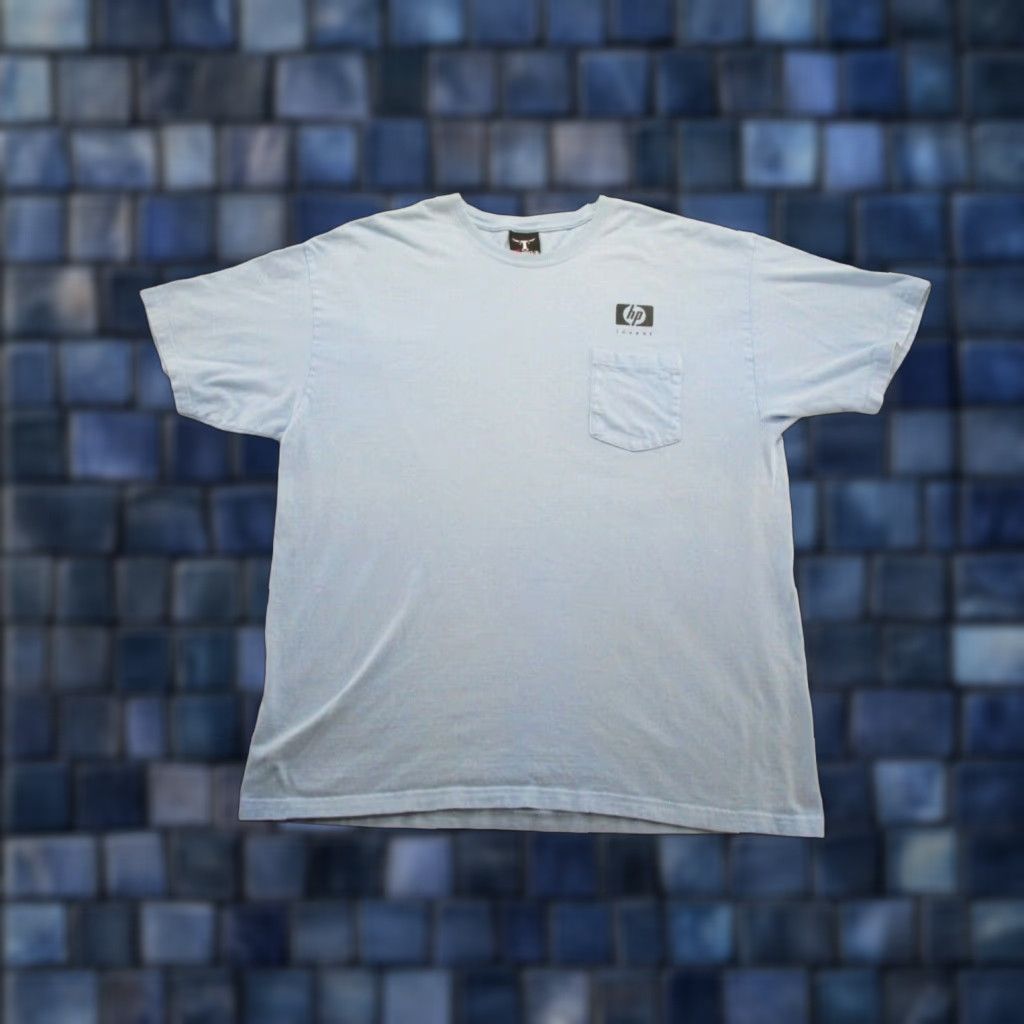 Hanes VINTAGE Hanes T-Shirt Double-Sided Blue Mens L Read Size US L / EU 52-54 / 3 - 1 Thumbnail