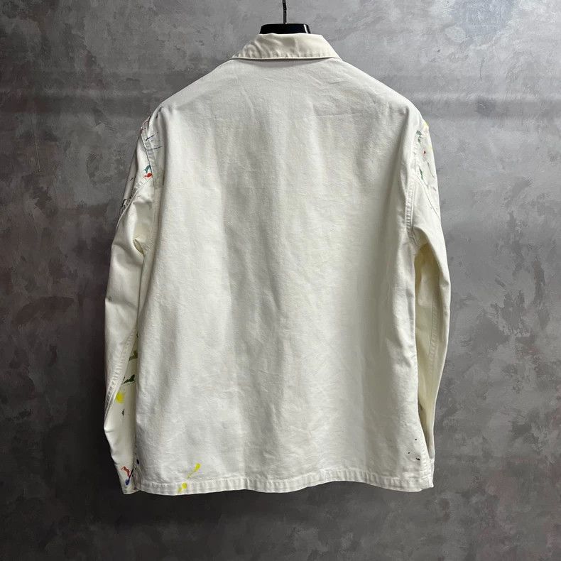 Dior White cotton denim printed long-sleeved shirt 2501-Nextarr Size US M / EU 48-50 / 2 - 6 Thumbnail