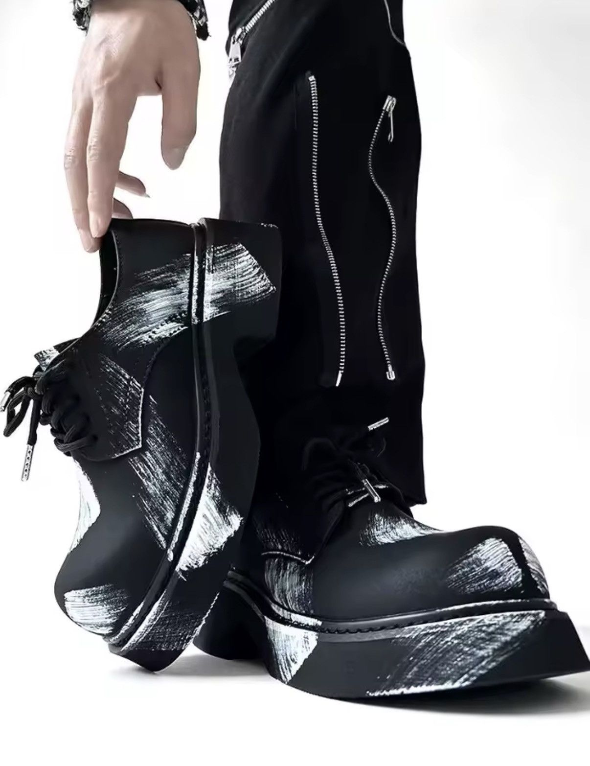 Other Genuine Leather Patchwork Designer Trendy Boots Size US 10 / EU 43 - 3 Thumbnail