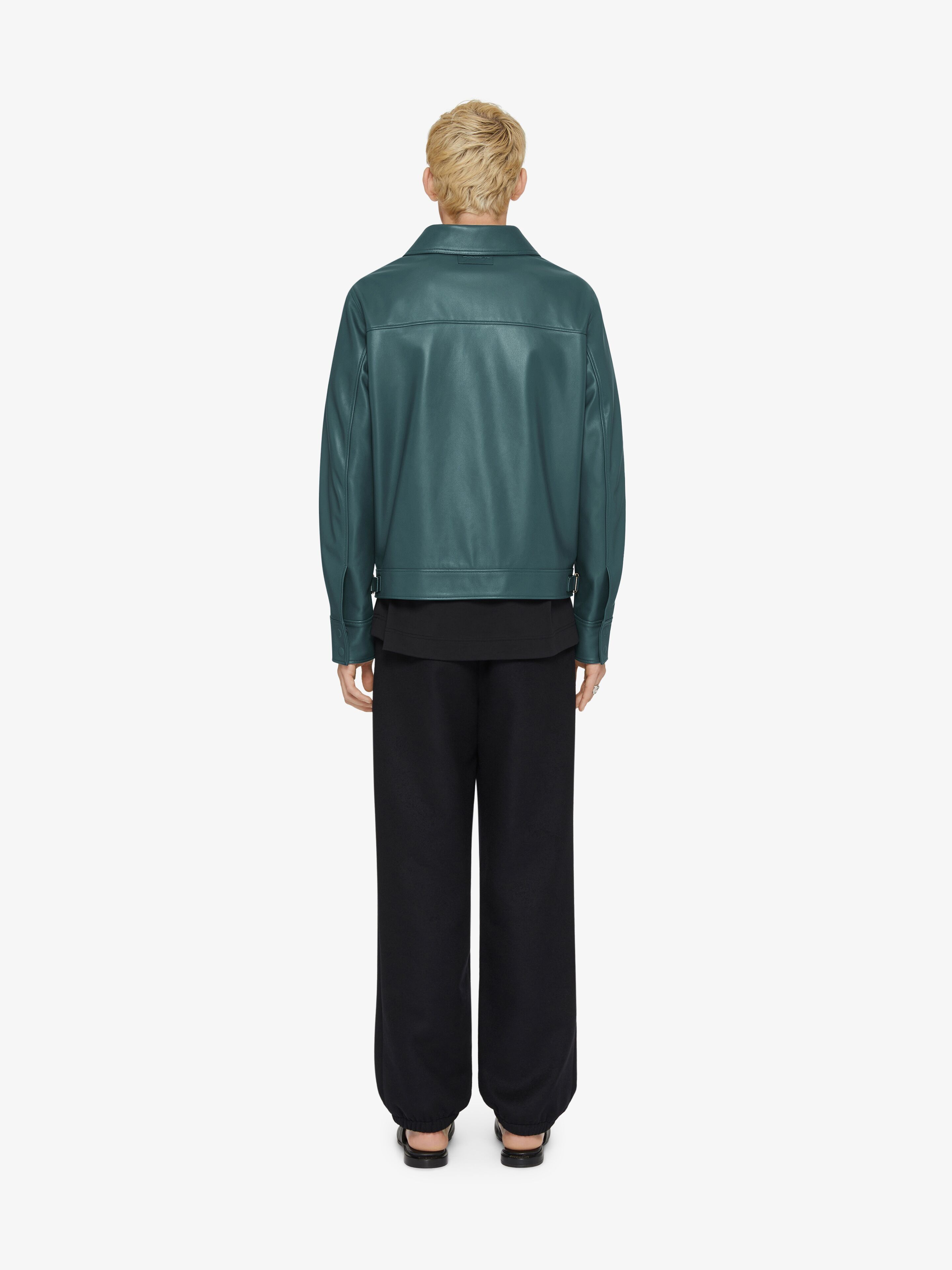 Givenchy o1srvl11e0925 Jacket in Nappa Leather in Dark Teal Size US XXL / EU 58 / 5 - 3 Thumbnail