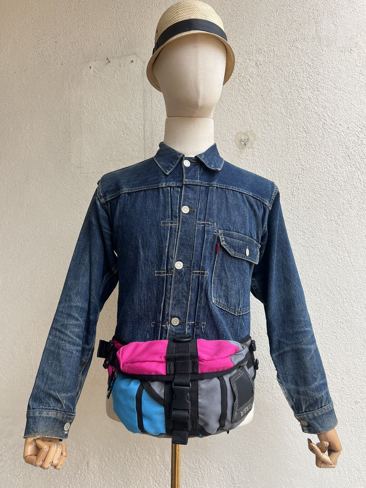 Diesel Vintage Diesel Multi Colour Block Nylon Waist Chest Bag Size ONE SIZE - 7 Thumbnail