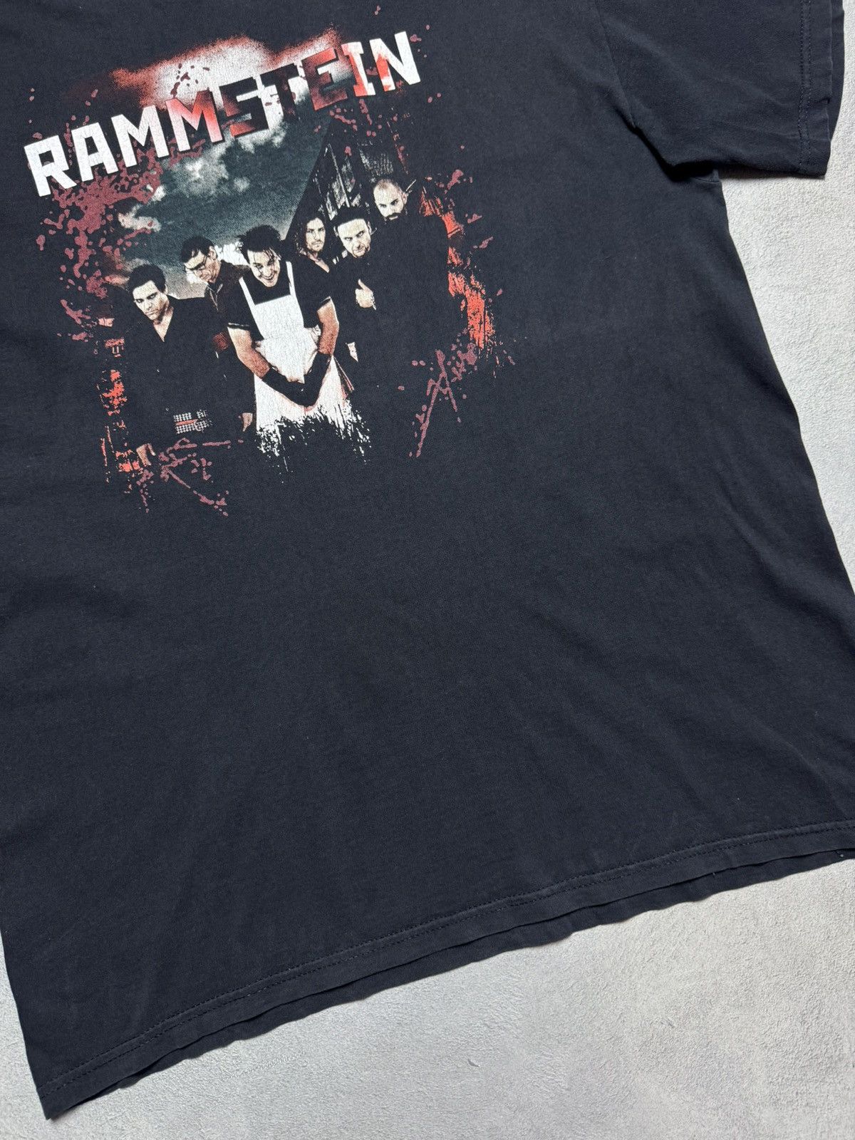 Fruit Of The Loom Rammstein 2010 Tour T-Shirt Double-Sided Print Band Tee Size US XL / EU 56 / 4 - 4 Thumbnail