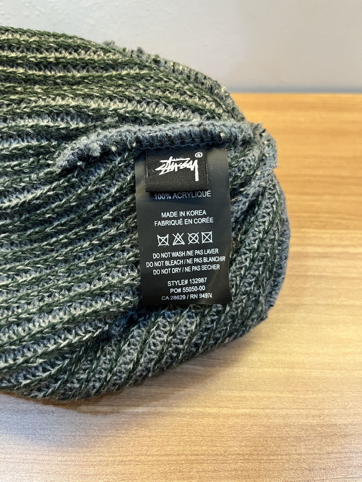 Stussy Stussy 2 Tone Knit Short Beanie Hat Size ONE SIZE - 5 Thumbnail