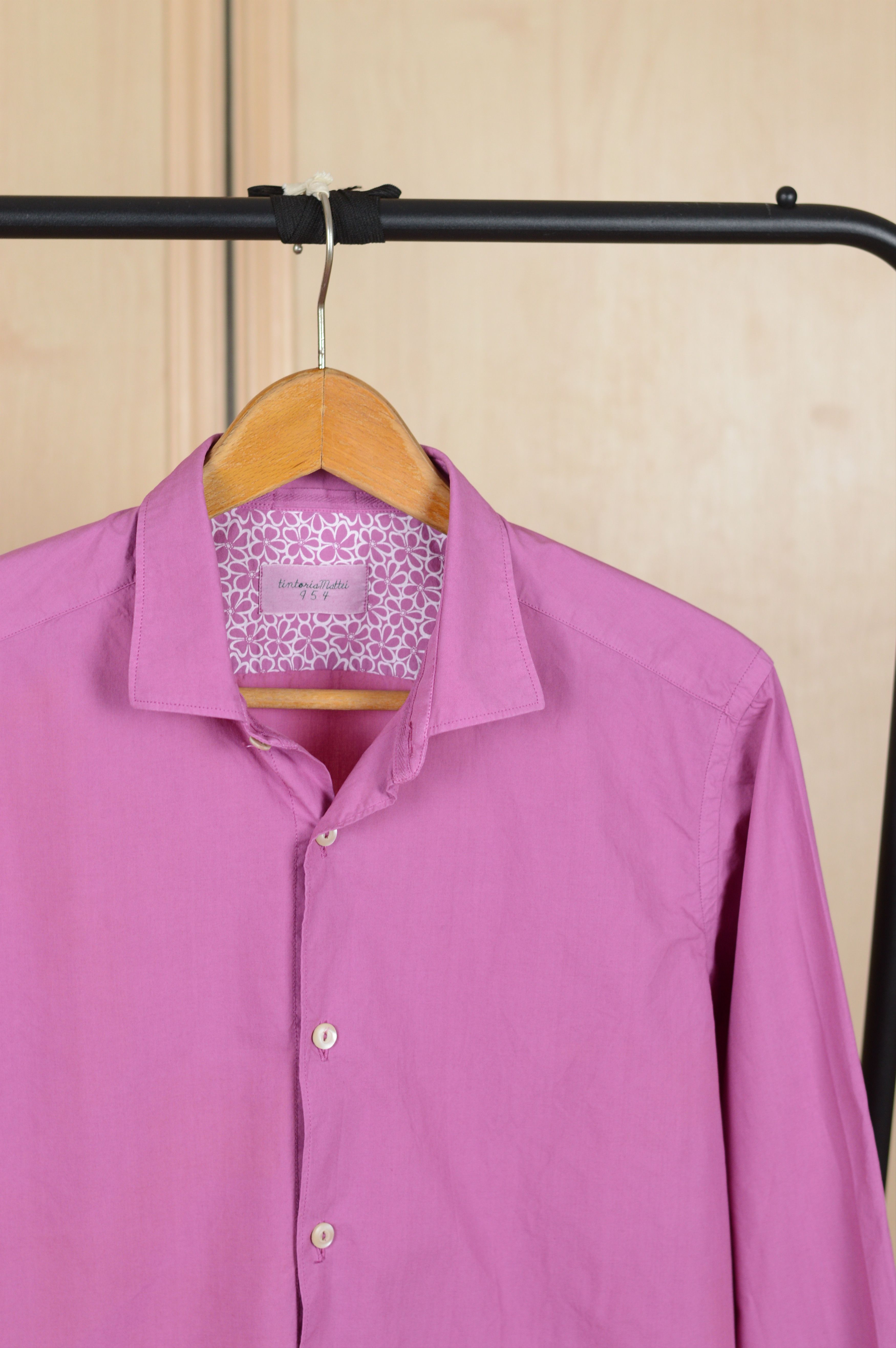 Tintoria Mattei Tintoria Mattei 954 Italian Cotton Pink Long Sleeve Shirt Size US M / EU 48-50 / 2 - 2 Thumbnail