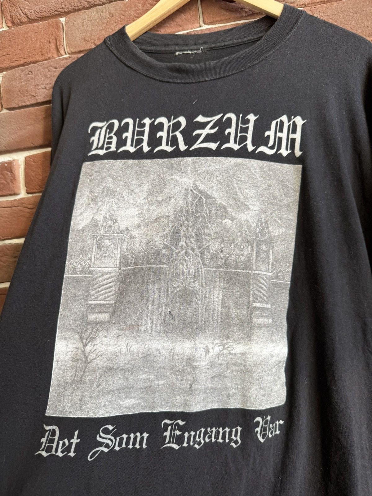 Band Tees Vintage 90s Burzum Det Som Var Black Metal Band Tshirt Rare Size US XL / EU 56 / 4 - 8 Thumbnail