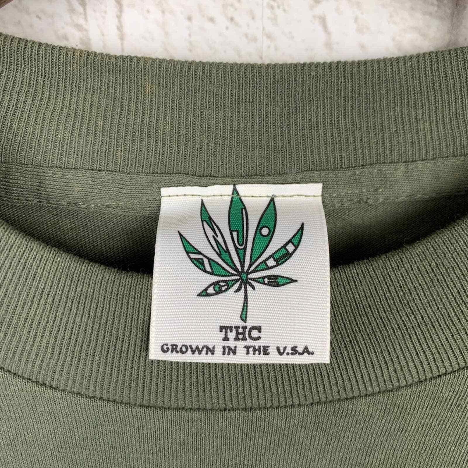 Other Vintage 90s THC H*A*S*H Olive Green T Shirt Medium Size US M / EU 48-50 / 2 - 4 Thumbnail