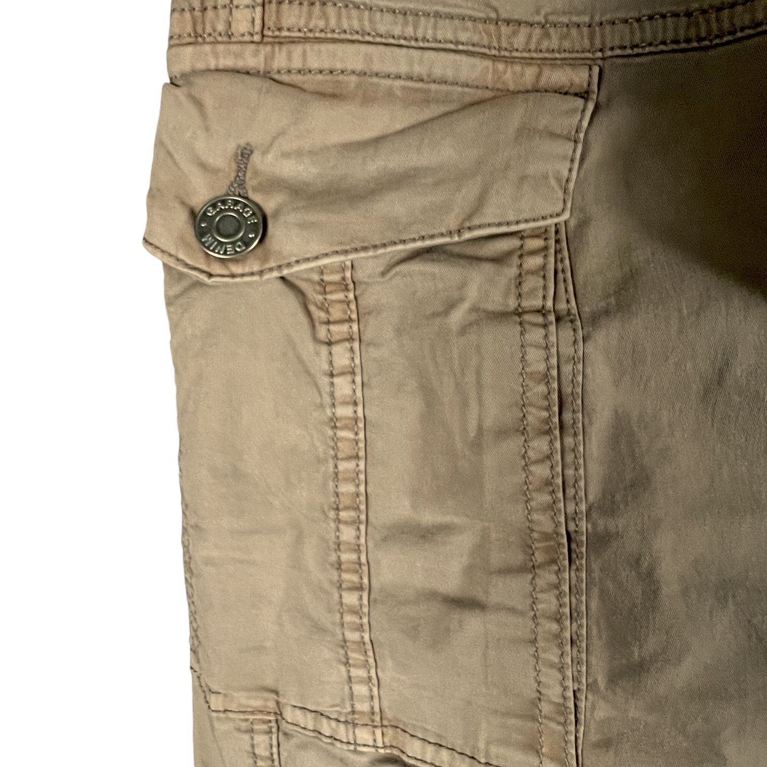 Garage Women's Garage Denim Khaki Ripcord Cargo Pants - Size XS Size 28" / US 6 / IT 42 - 2 Thumbnail