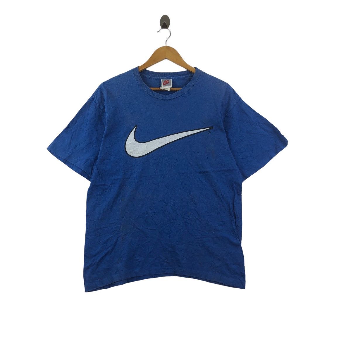 Nike Vintage 90’ NIKE CENTER SWOOSH Logo Made In USA Tee Shirt Size US M / EU 48-50 / 2 - 1 Thumbnail