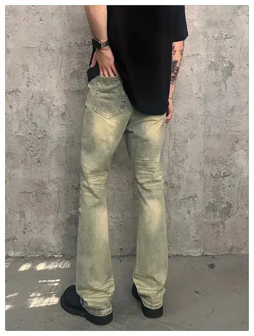 Jean punk washed faded grunge flared jeans Size US 32 / EU 48 - 6 Thumbnail