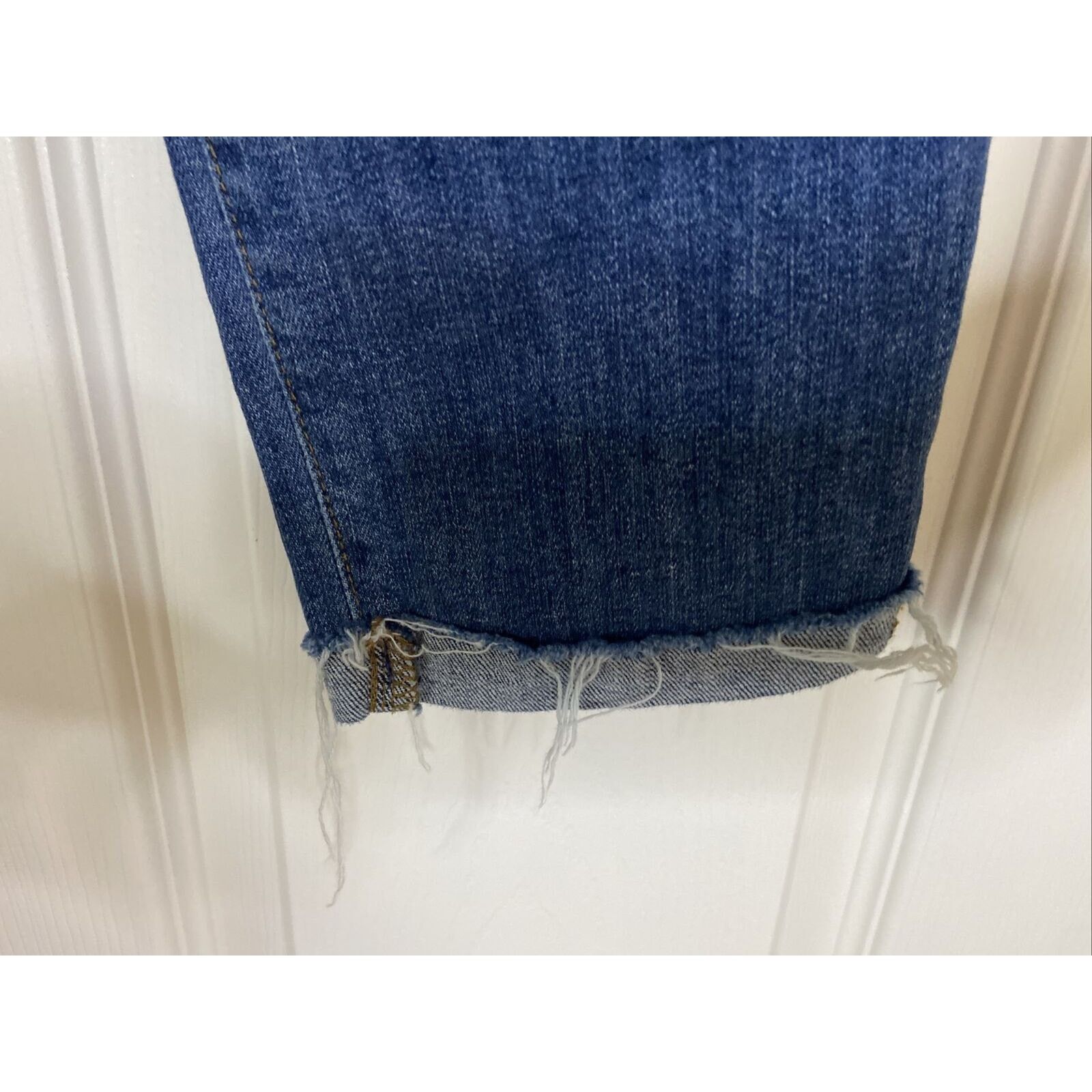 Joe's Joe's Jeans Kency Boyfriend Slim Crop Blue Distressed 25 Size 25" / US 0 / IT 36 - 4 Thumbnail