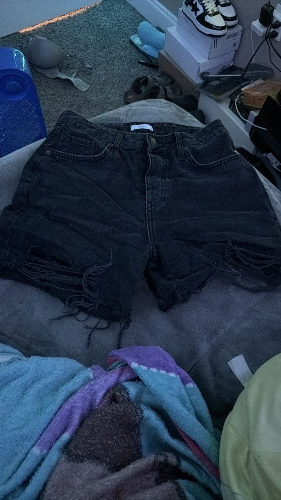 Forever 21 Black Denim Jean Shorts Size 28" / US 6 / IT 42 - 1 Preview